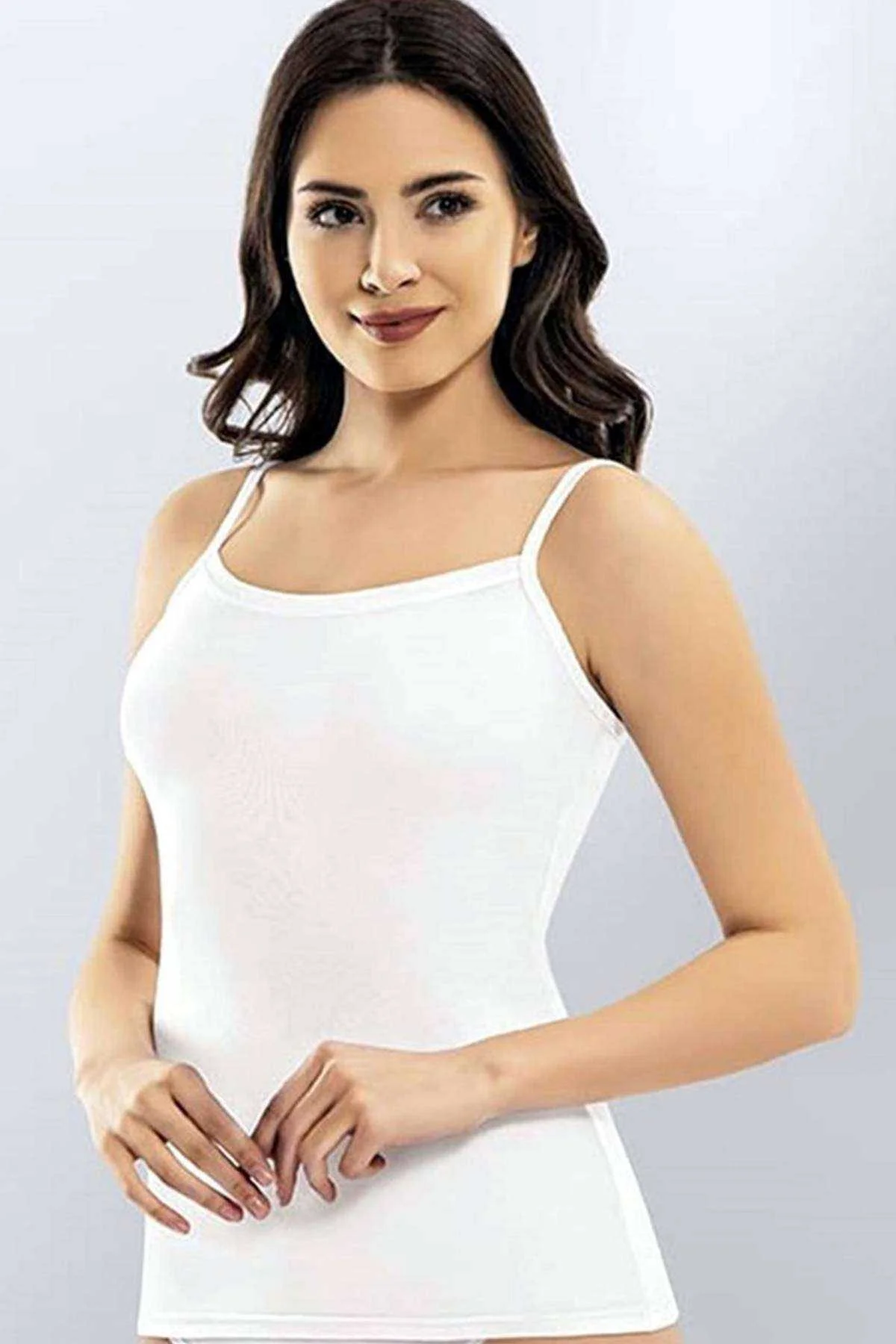 Kota Bayan İp Askılı Beyaz Atlet 6091 - Just Cheap Store Görsel 3