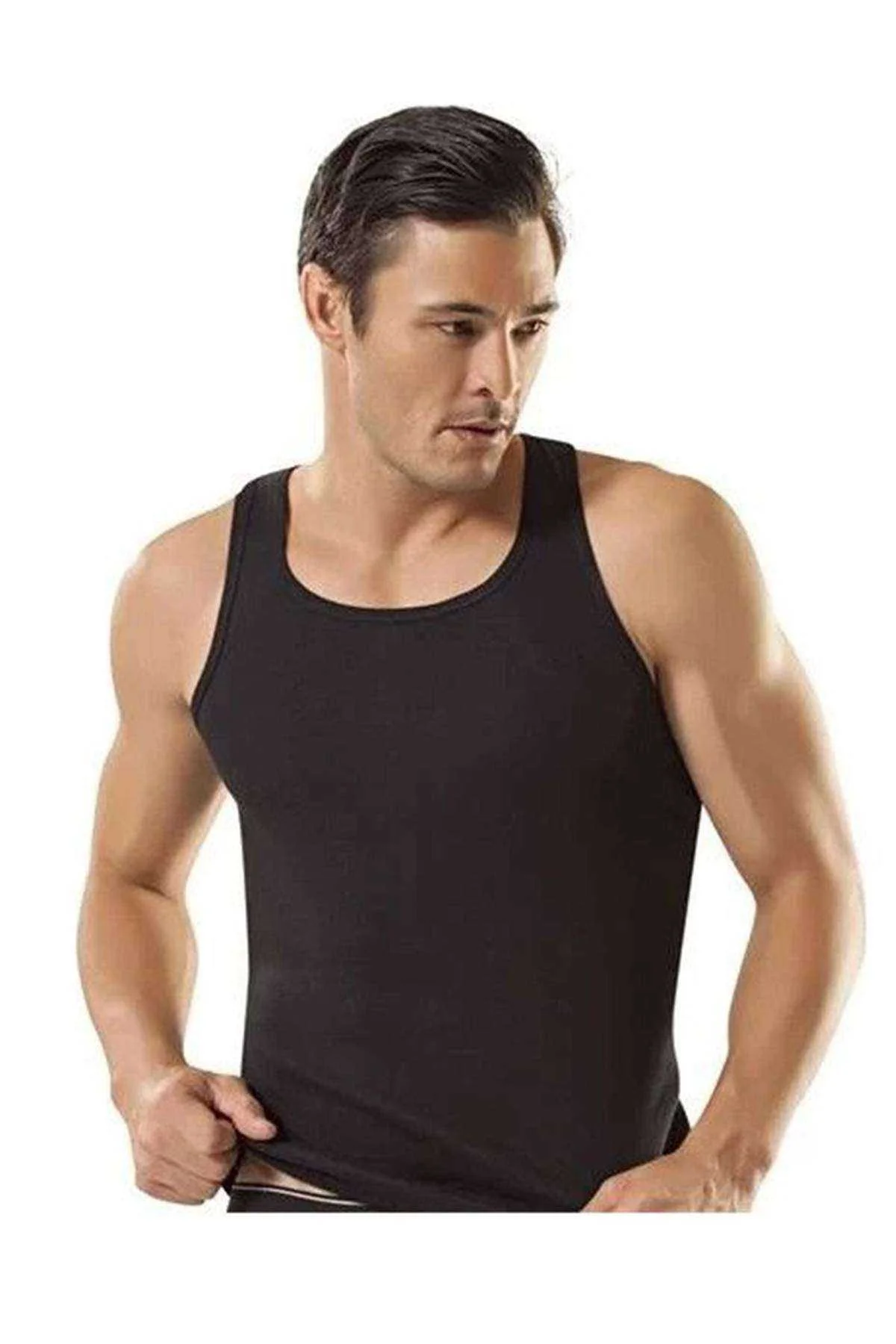 3 adet Tutku Ribana Spor Erkek Siyah Atlet 0118 - Just Cheap Store Görsel 4