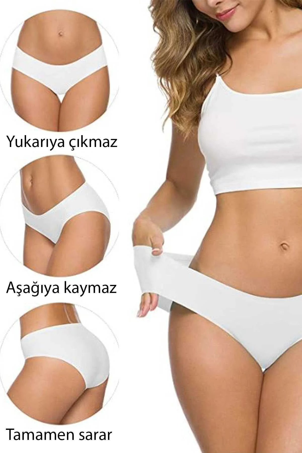 2 Adet Kadın Dikişsiz Lazer Kesim Esnek İz yapmayan Külot S5 - Just Cheap Store Görsel 5