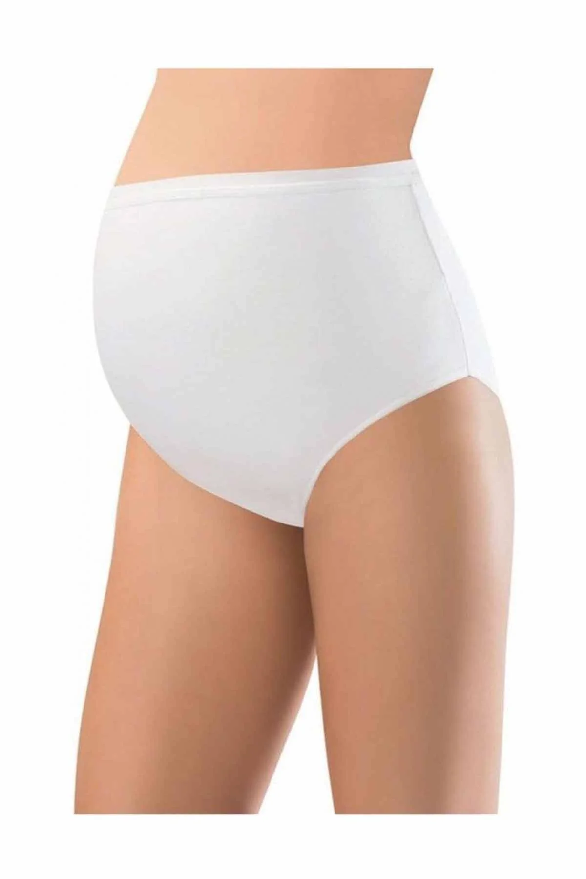 Pamuklu Hamile Likralı Bato Külot Beyaz - 3324A - Just Cheap Store Görsel 2