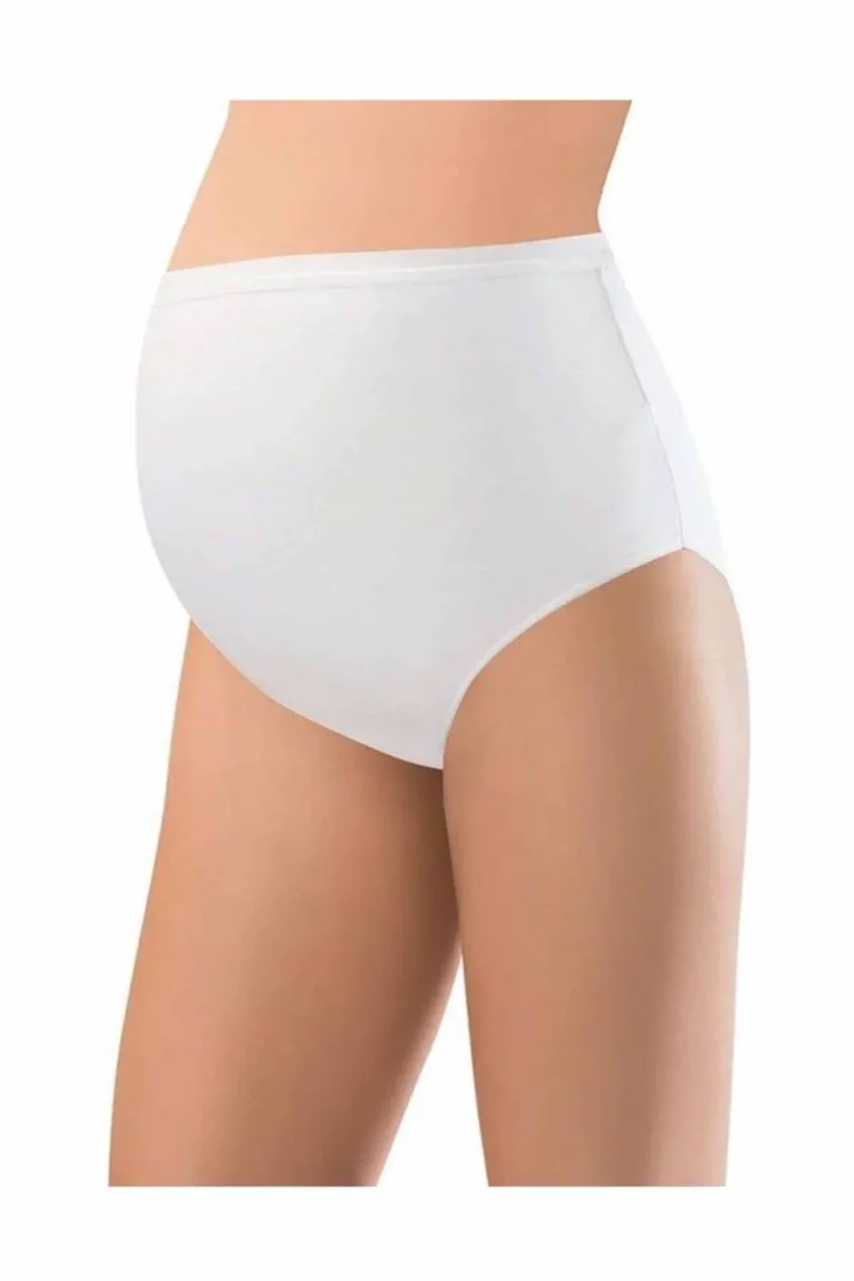 Pamuklu Hamile Likralı Bato Külot Beyaz - 3324A - Just Cheap Store Görsel 4