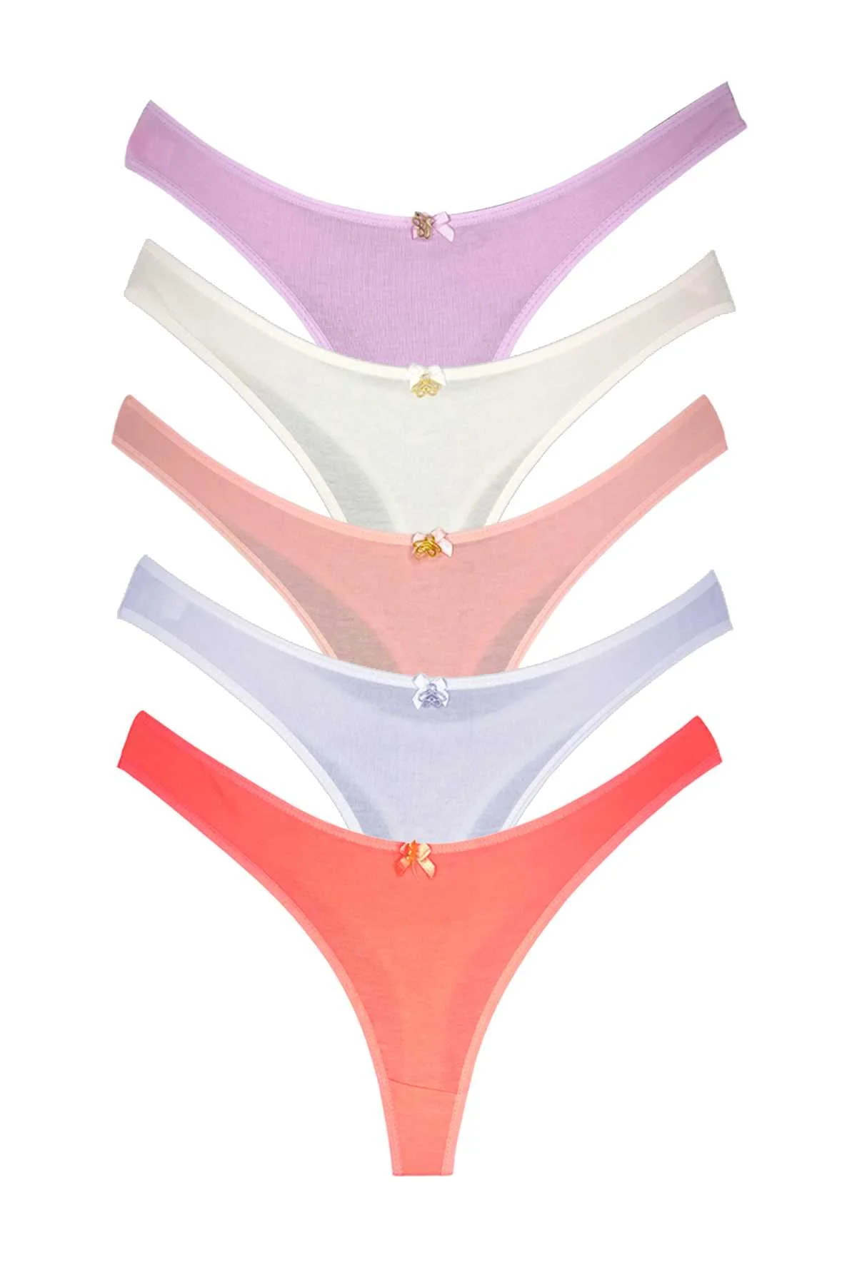5 Adet Pamuklu Kadın Klasik Tanga Soft Renkler - Just Cheap Store Görsel 4