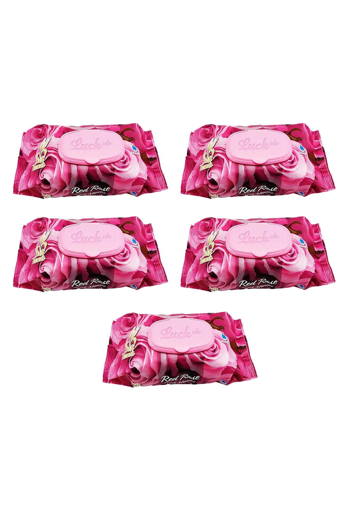 5 Paket Red Rose Islak Havlu Mendil 90 Adet Kapaklı Gül Kokulu - Just Cheap Store Görsel 2