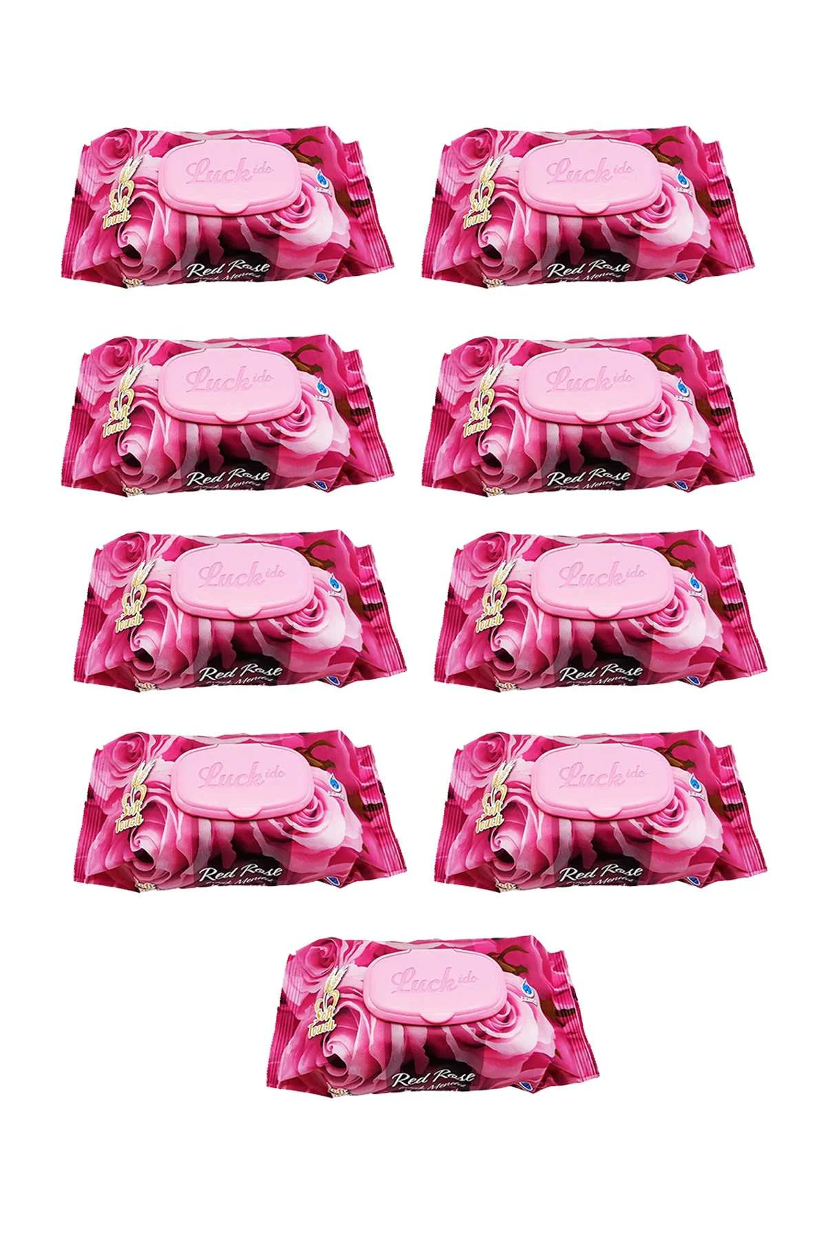 9 Paket Red Rose Islak Havlu Mendil 90 Adet Kapaklı Gül Kokulu - Just Cheap Store Görsel 2