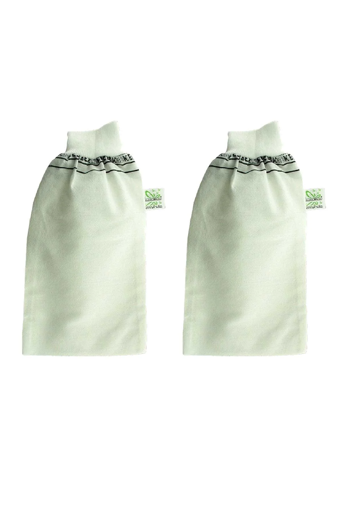 2 Adet Beyaz Banyo Hamam Kesesi Lastikli 25x17 Cm - Just Cheap Store Görsel 2