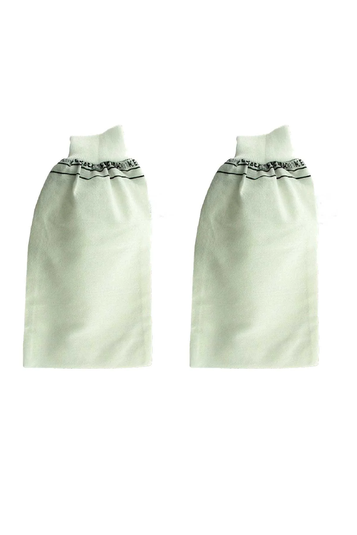 2 Adet Beyaz Banyo Hamam Kesesi Lastikli 25x17 Cm - Just Cheap Store Görsel 4