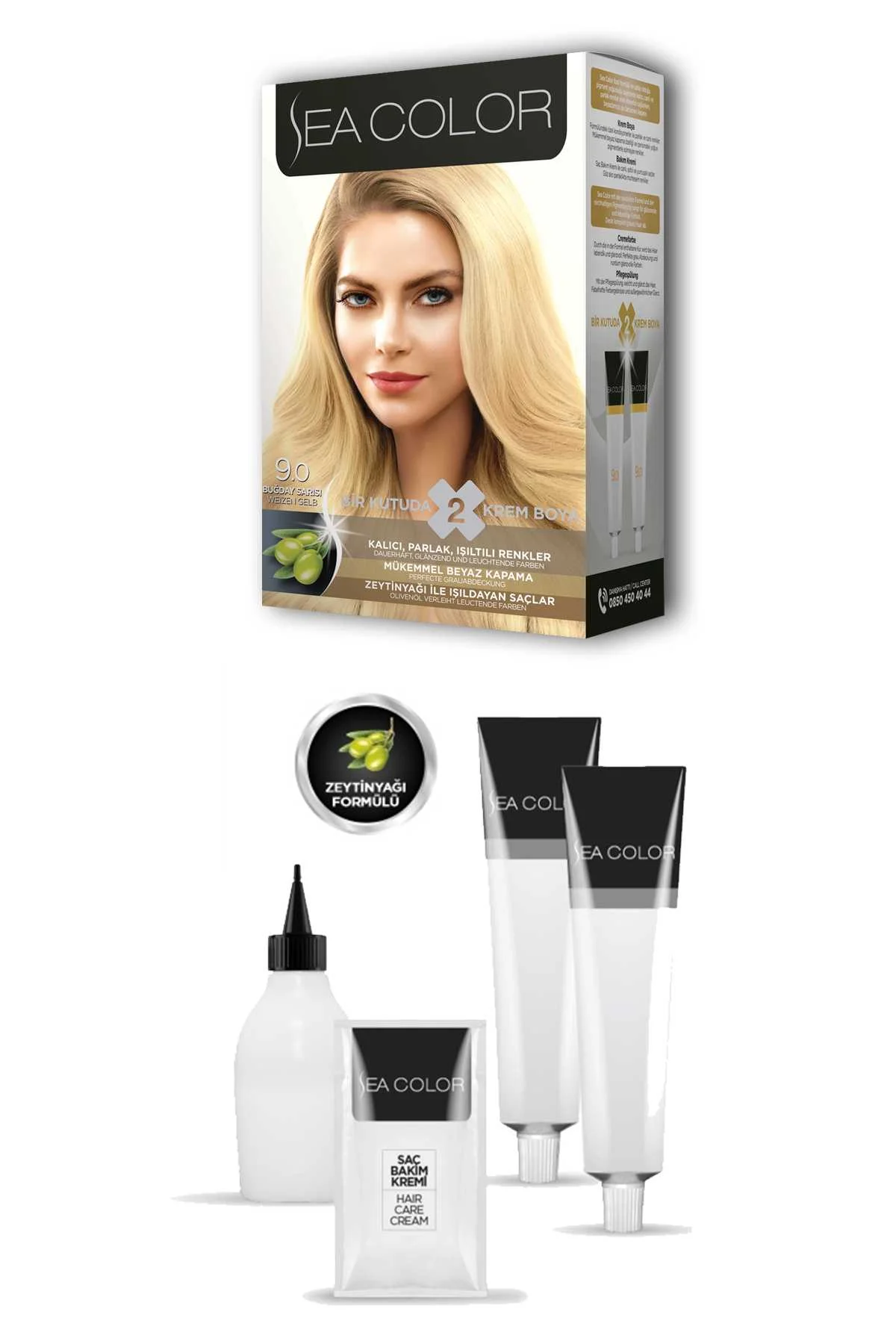 2 Tüp Krem Saç Boyası Seti Buğday Sarısı No:9.0 - Just Cheap Store Görsel 5