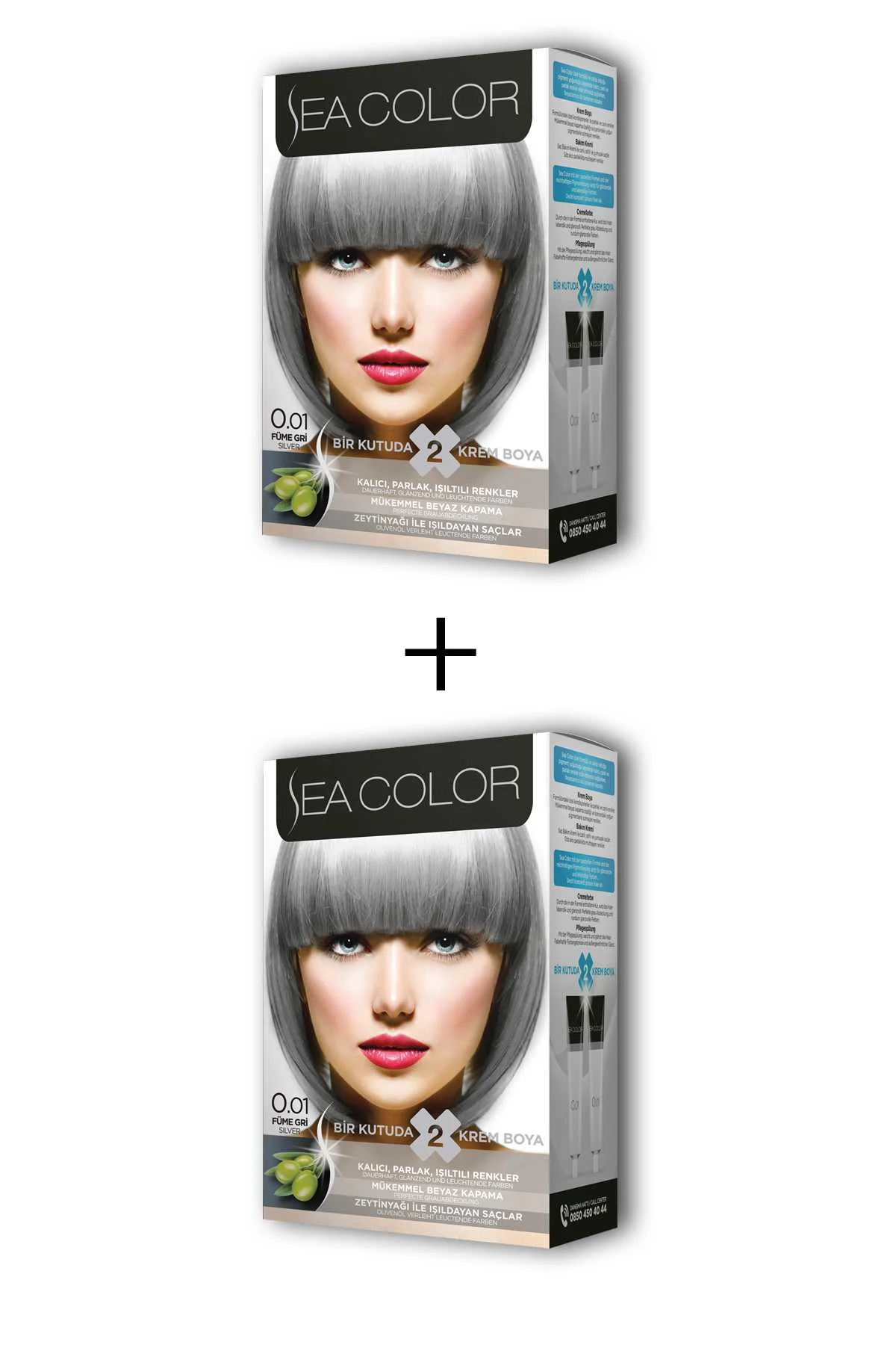 2X2 Tüp Krem Saç Boyası Seti Füme Gri No:0.01 - Just Cheap Store Görsel 5
