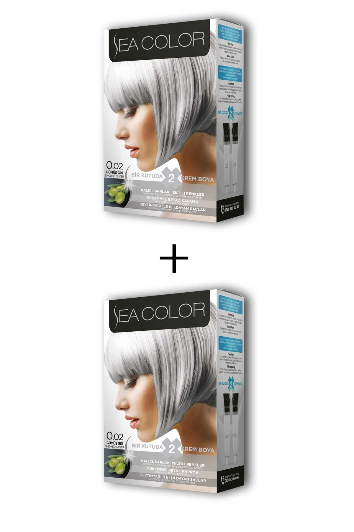 2X2 Tüp Krem Saç Boyası Seti Gümüş Gri No:0.02 - Just Cheap Store Görsel 5