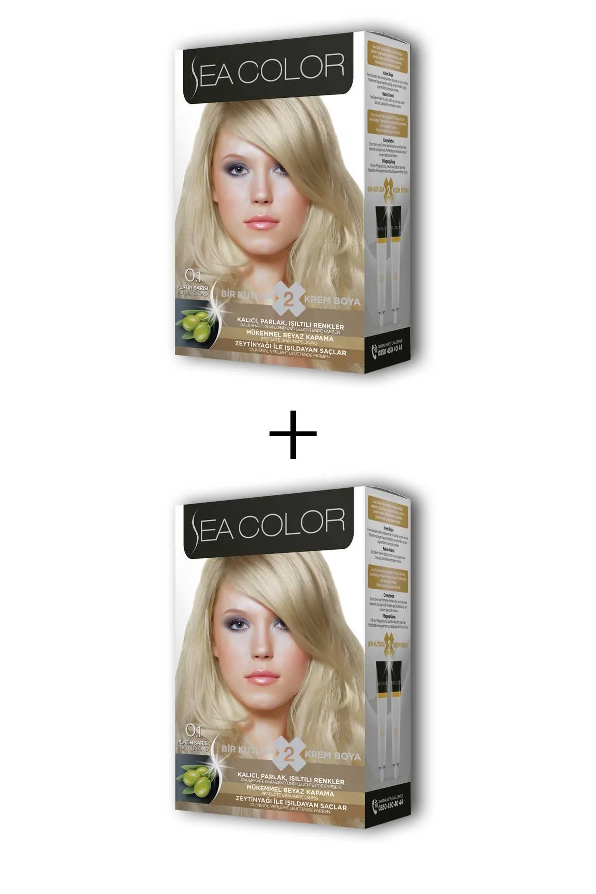 2X2 Tüp Krem Saç Boyası Seti Platin Sarısı No:0.1 - Just Cheap Store Görsel 2