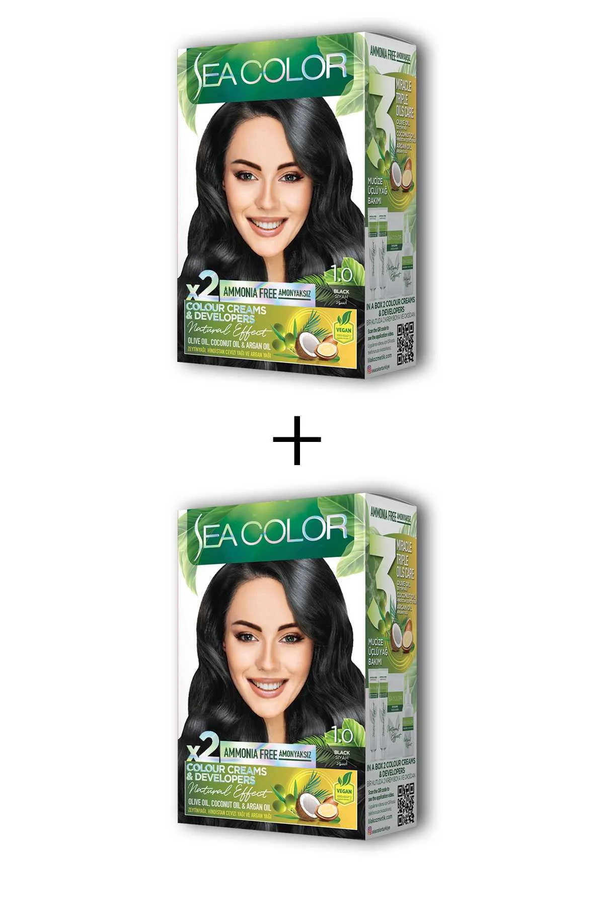 2X2 Tüp Krem Saç Boyası Seti Siyah No:1.0 - Just Cheap Store Görsel 5