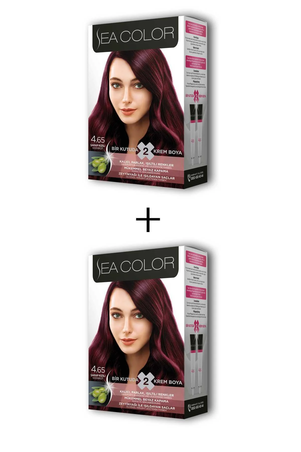 2X2 Tüp Krem Saç Boyası Seti Şarap Kızılı No:4.65 - Just Cheap Store Görsel 5