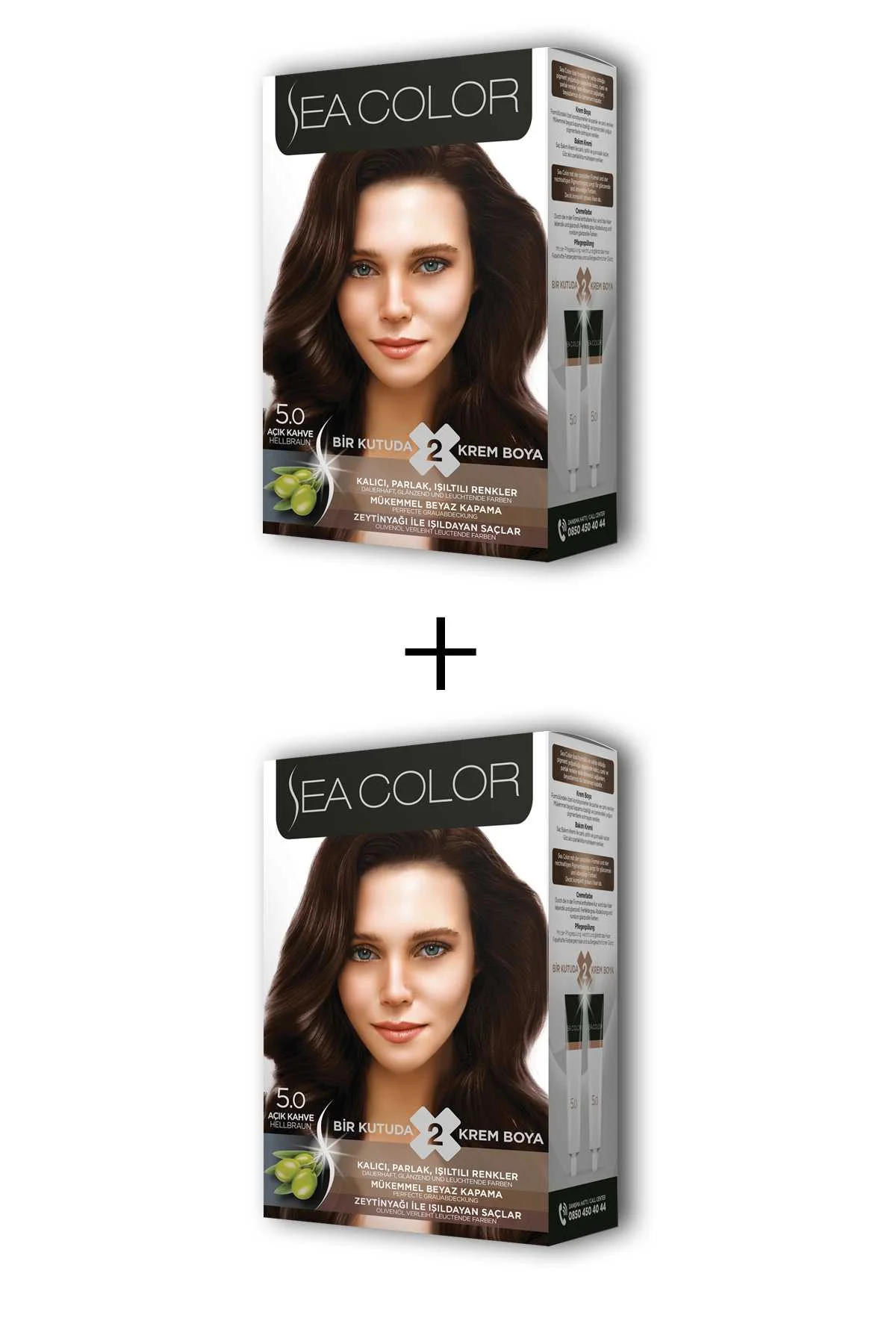 2X2 Tüp Krem Saç Boyası Seti Açık Kahve No:5.0 - Just Cheap Store Görsel 2