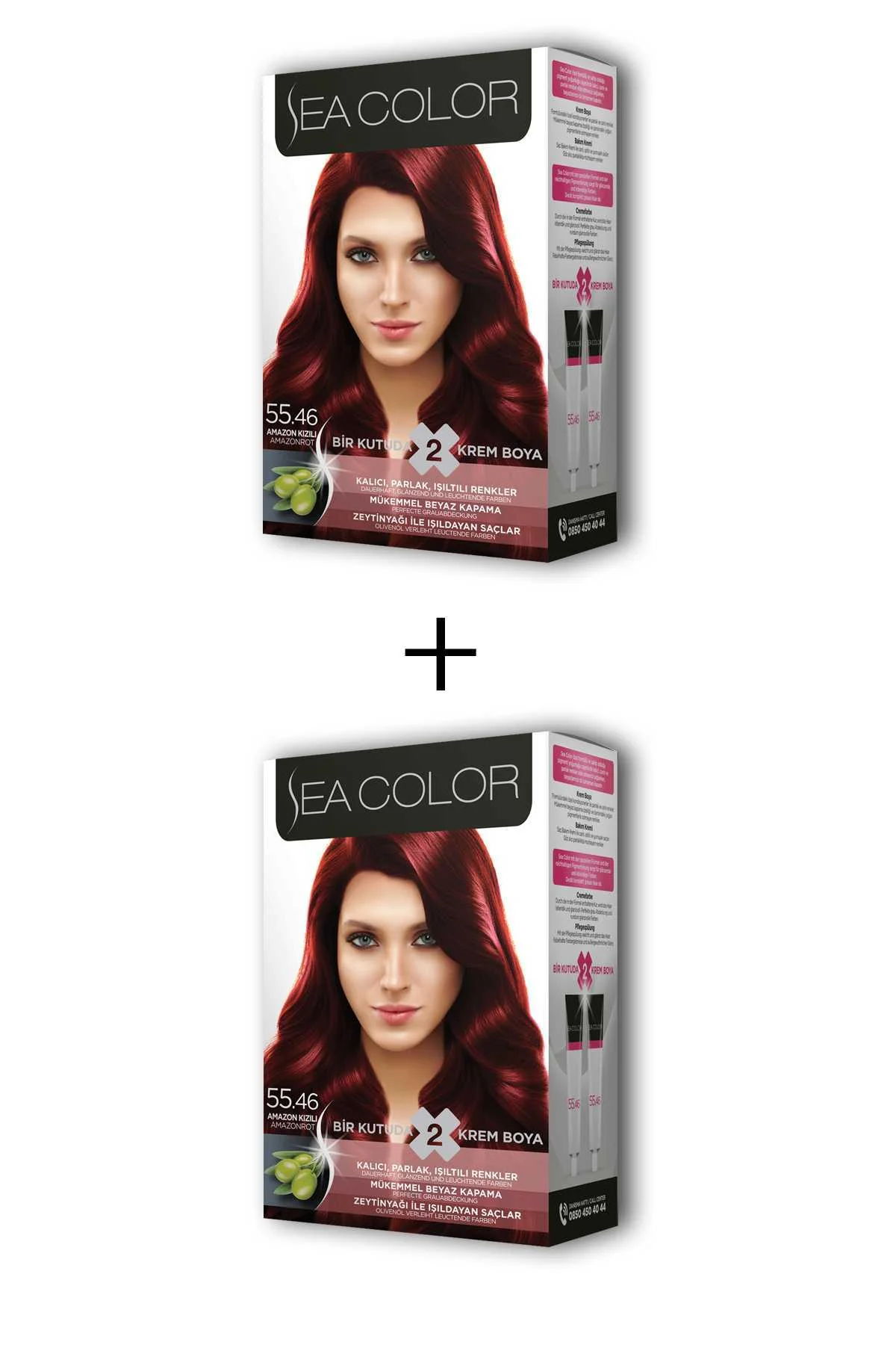 2X2 Tüp Krem Saç Boyası Seti Amazon Kızılı No:55.46 - Just Cheap Store Görsel 5