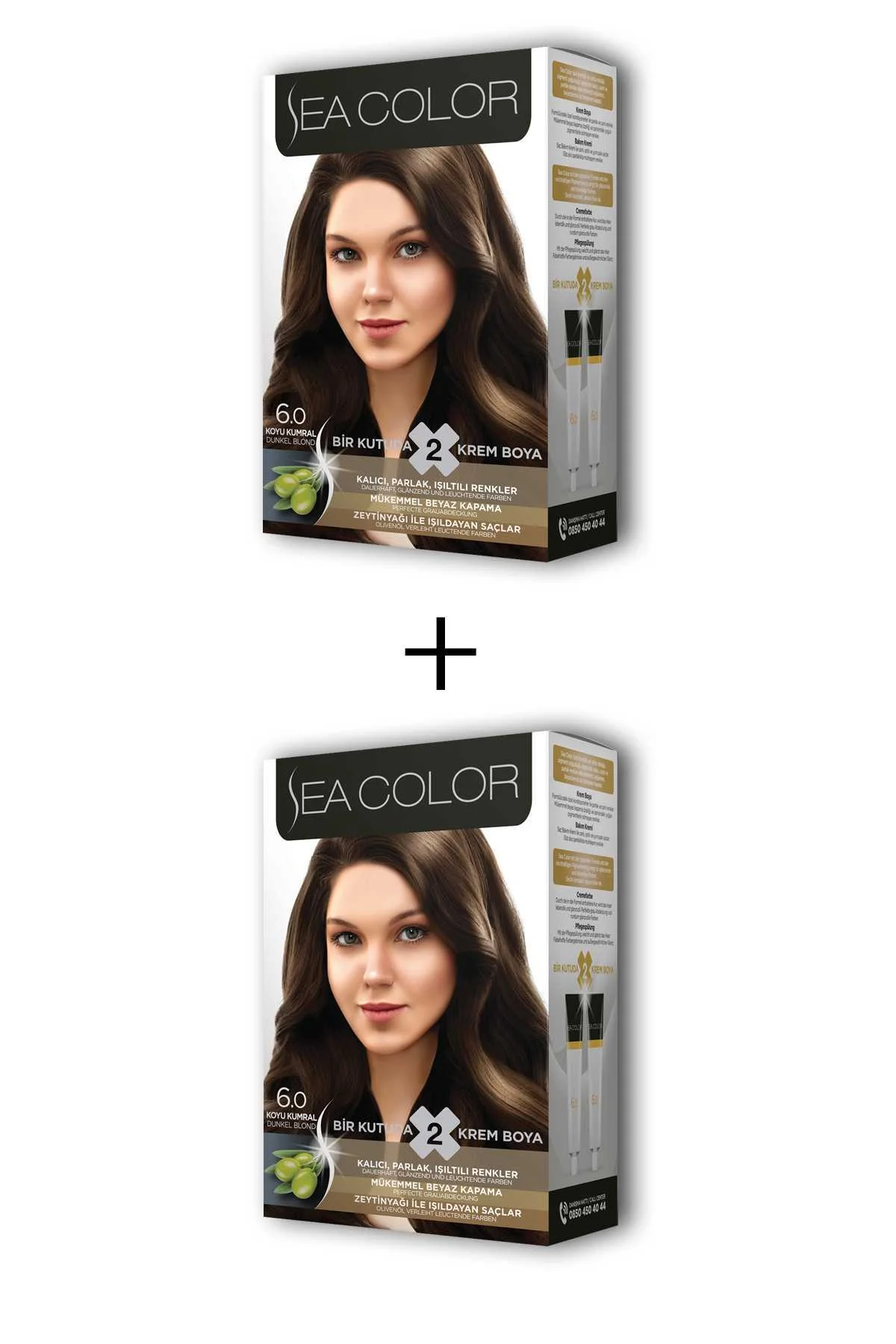 2X2 Tüp Krem Saç Boyası Seti Koyu Kumral No:6.0 - Just Cheap Store Görsel 2