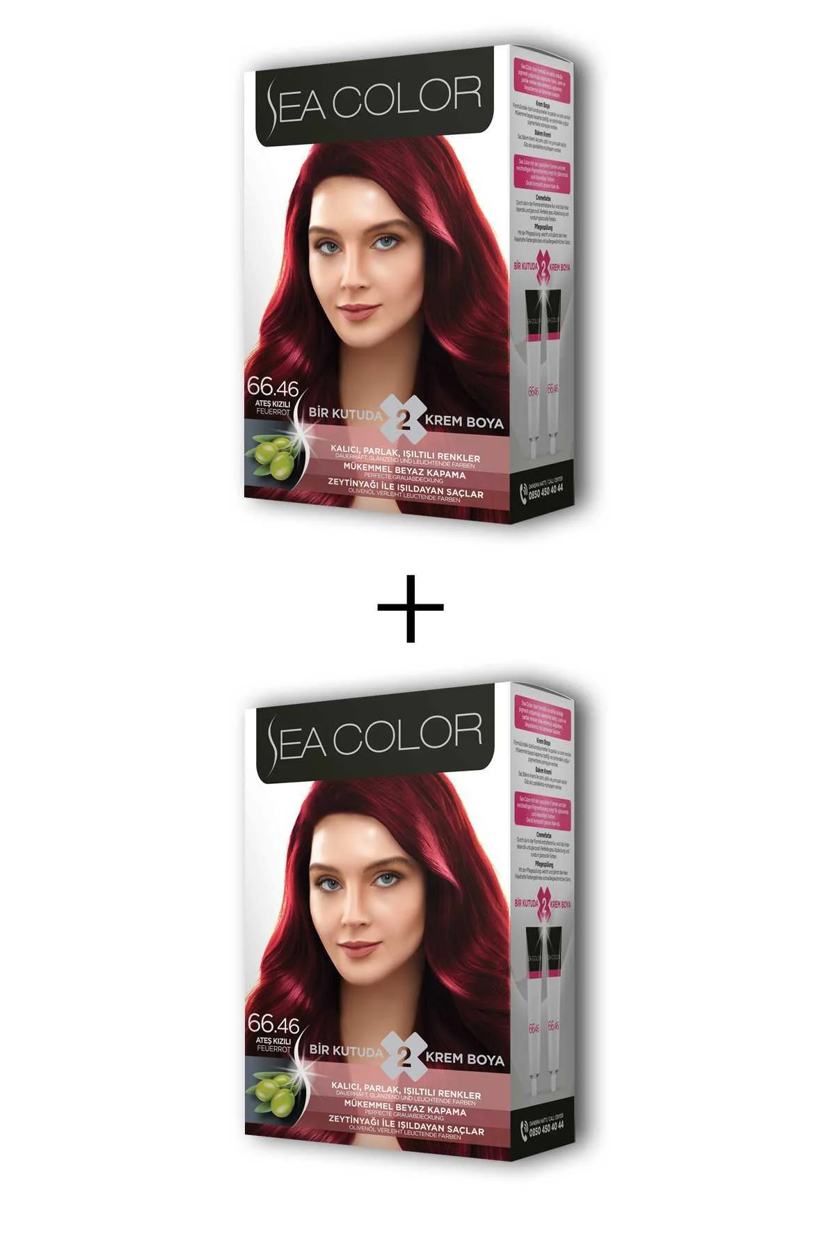 2X2 Tüp Krem Saç Boyası Seti Ateş Kızılı No:66.46 - Just Cheap Store Görsel 2