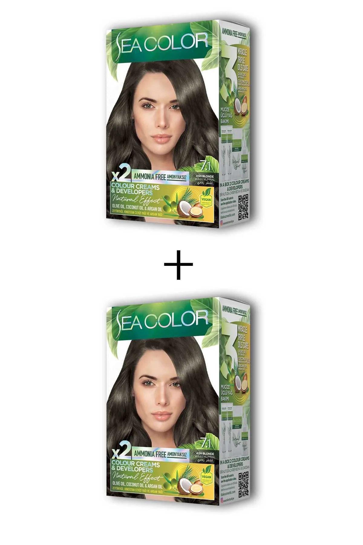 2X2 Tüp Krem Saç Boyası Seti Küllü Kumral No:7.1 - Just Cheap Store Görsel 5