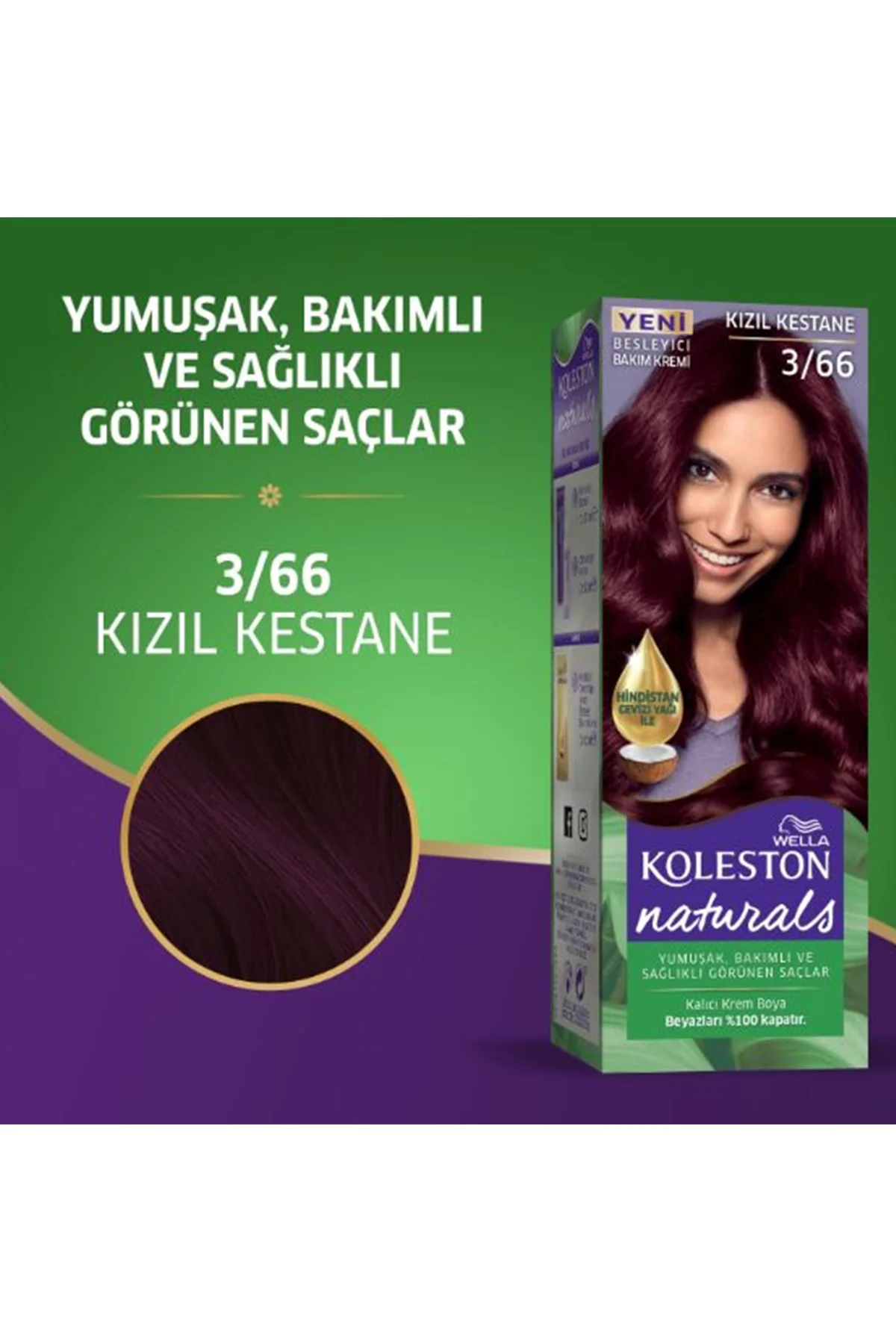Naturals Saç Boyası Kızıl Kestane 3/66 - Just Cheap Store Görsel 3