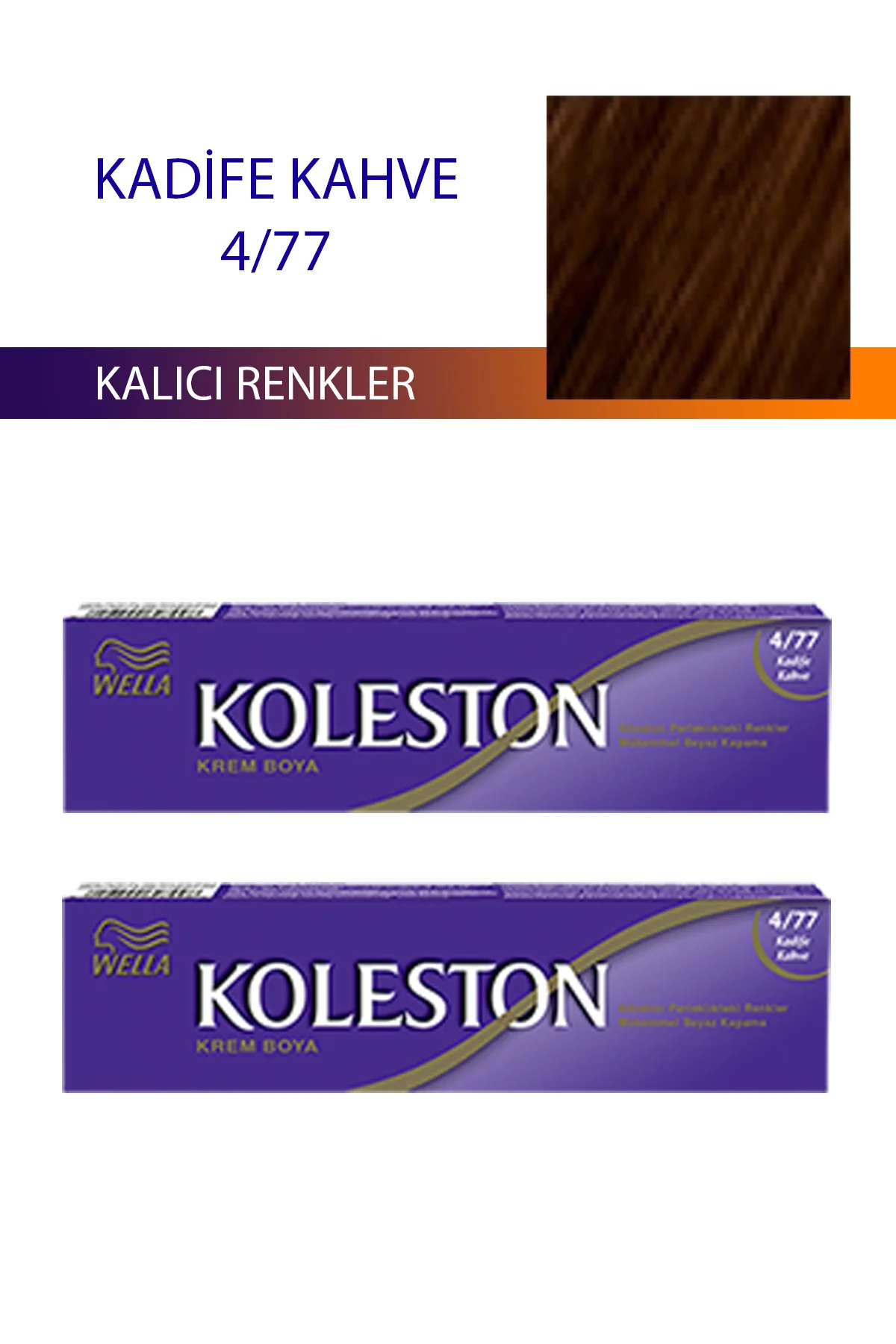 2 Adet Single Tüp Boya Saç Boyası Kadife Kahve 4/77 - Just Cheap Store Görsel 2