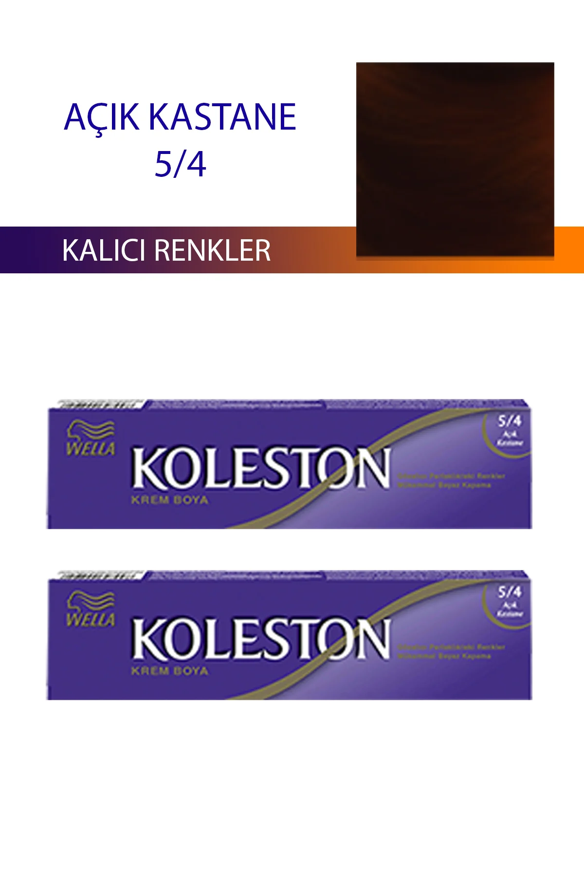 2 Adet Single Tüp Boya Saç Boyası Açık Kestane 5/4 - Just Cheap Store Görsel 2