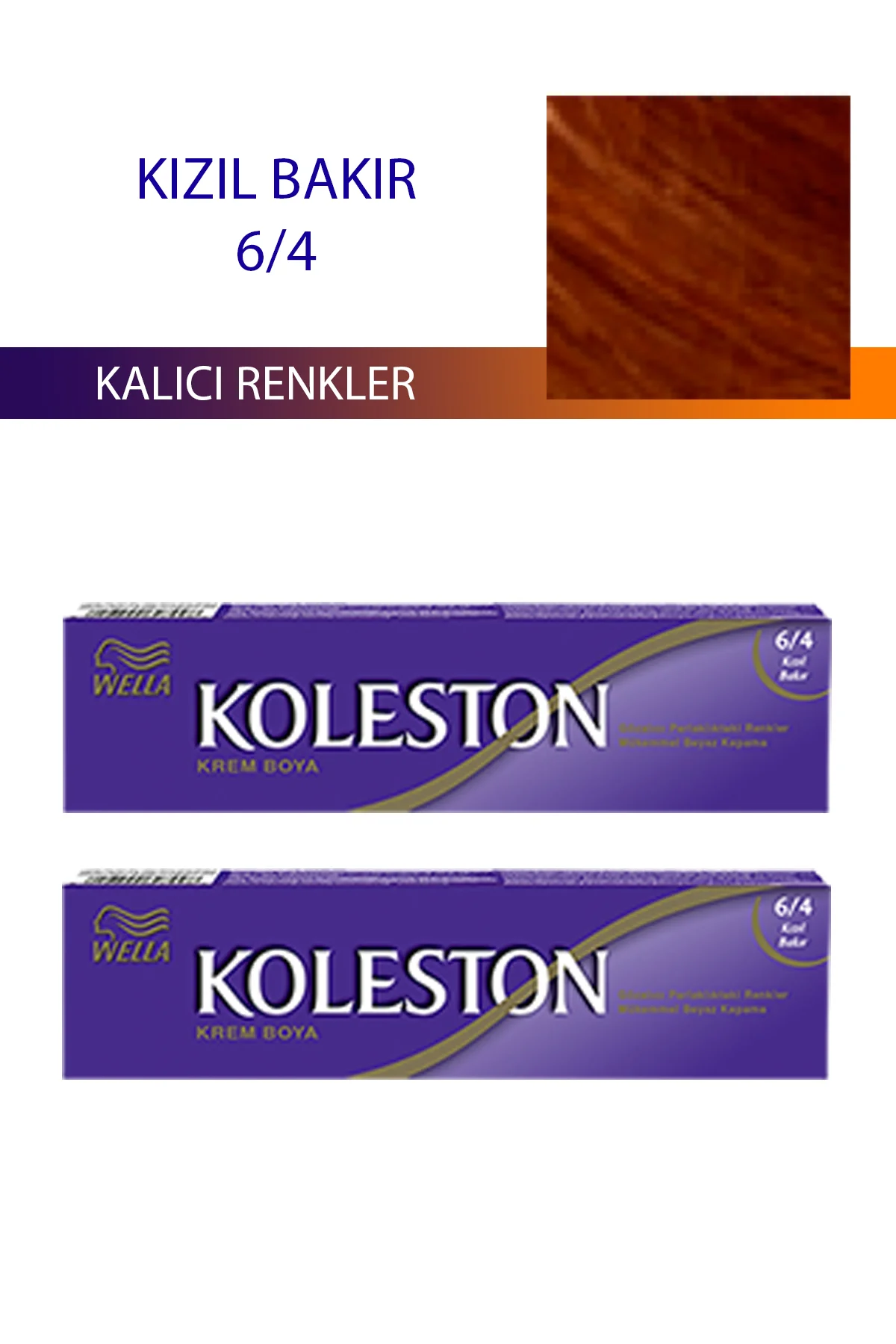 2 Adet Single Tüp Boya Saç Boyası Kızıl Bakır 6/4 - Just Cheap Store Görsel 2