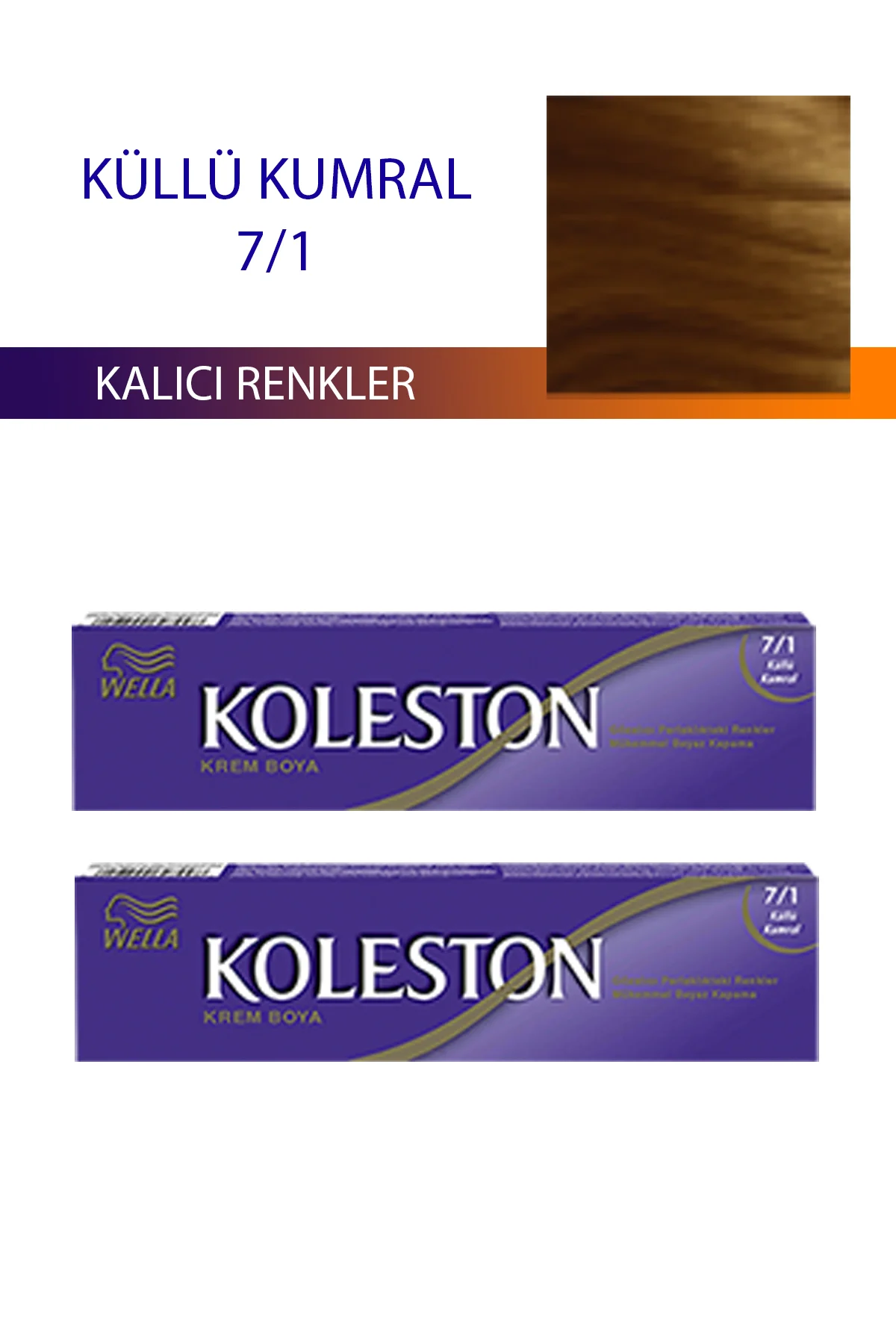 2 Adet Single Tüp Boya Saç Boyası Küllü Kumral 7/1 - Just Cheap Store Görsel 2