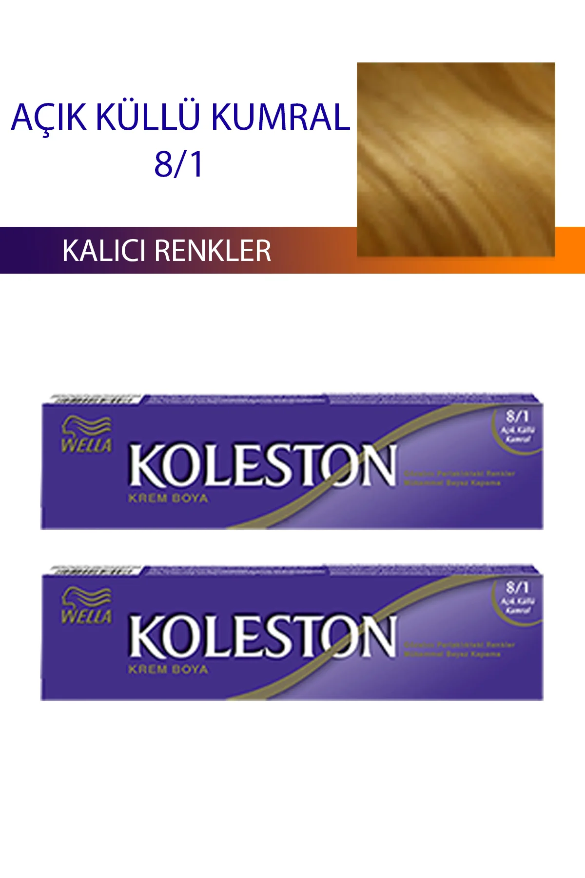 2 Adet Single Tüp Boya Saç Boyası Açık Küllü Kumral 8/1 - Just Cheap Store Görsel 2