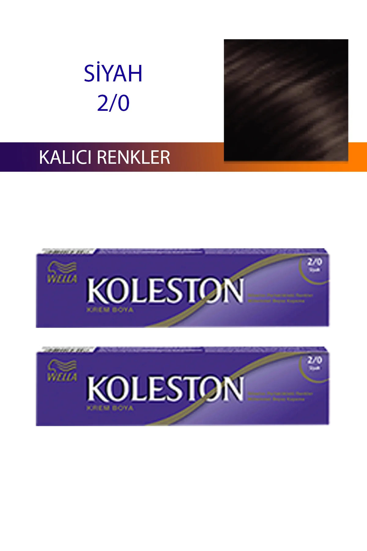 2 Adet Single Tüp Boya Saç Boyası Siyah 2/0 - Just Cheap Store Görsel 2