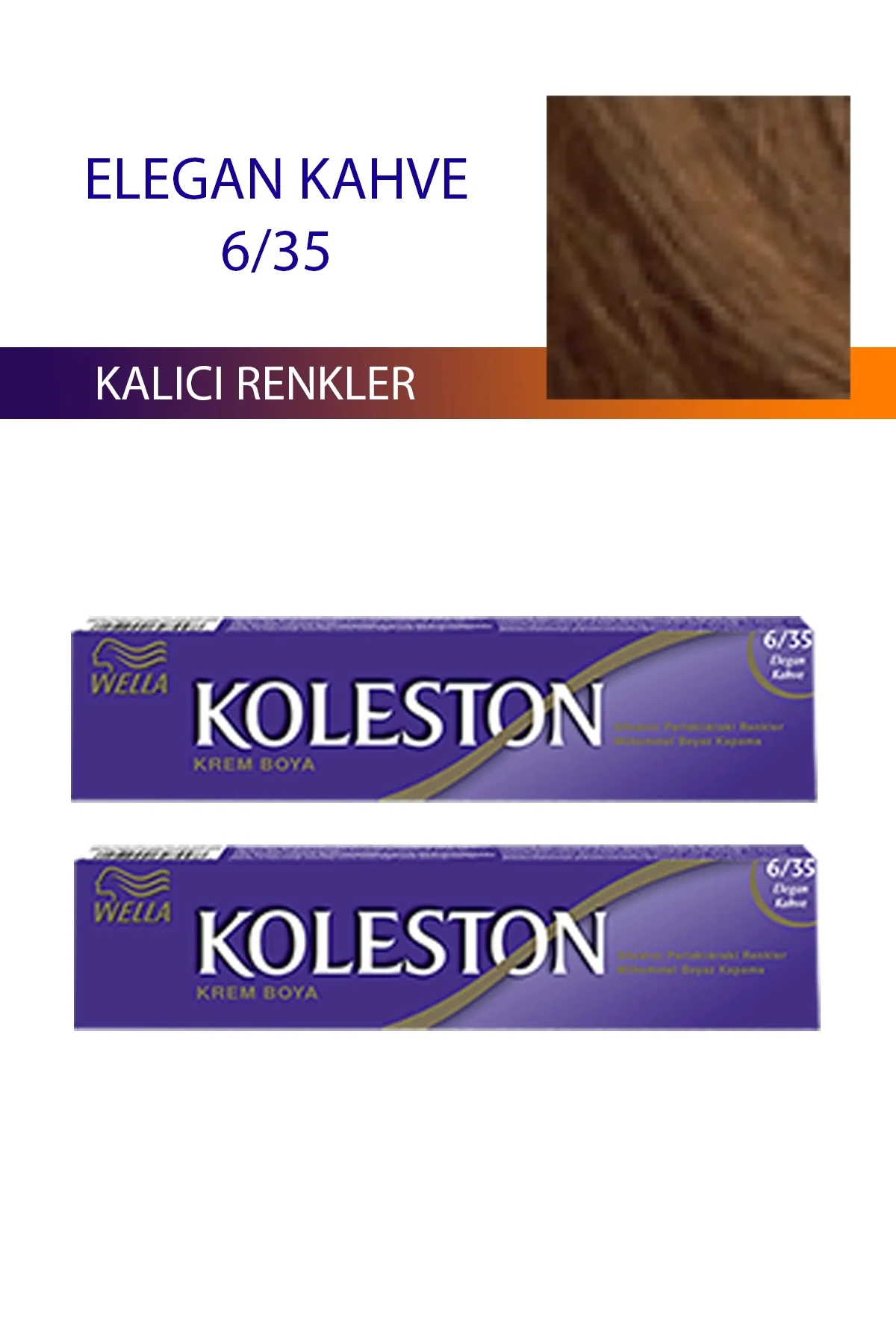2 Adet Single Tüp Boya Saç Boyası Elegan Kahve 6/35 - Just Cheap Store Görsel 2