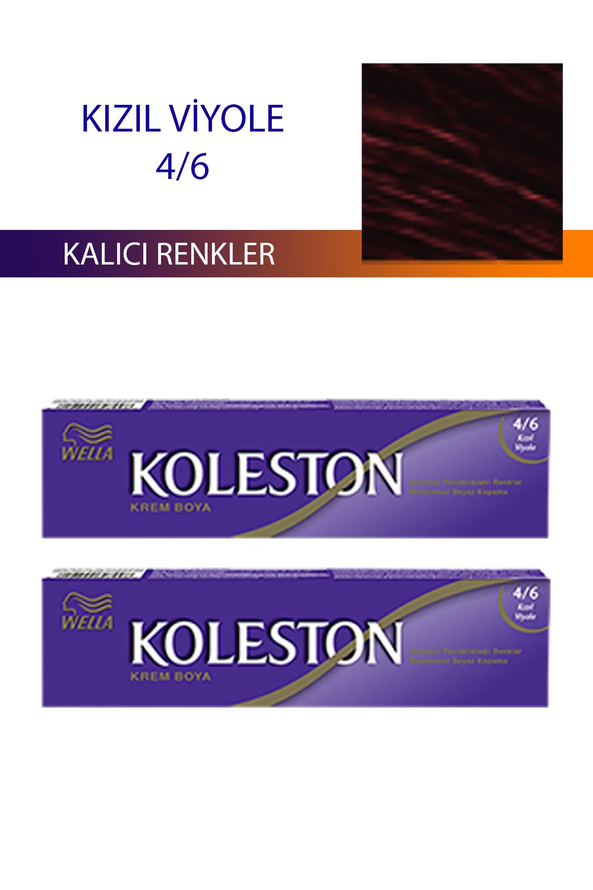 2 Adet Single Tüp Boya Saç Boyası Kızıl Viyole 4/6 - Just Cheap Store Görsel 2