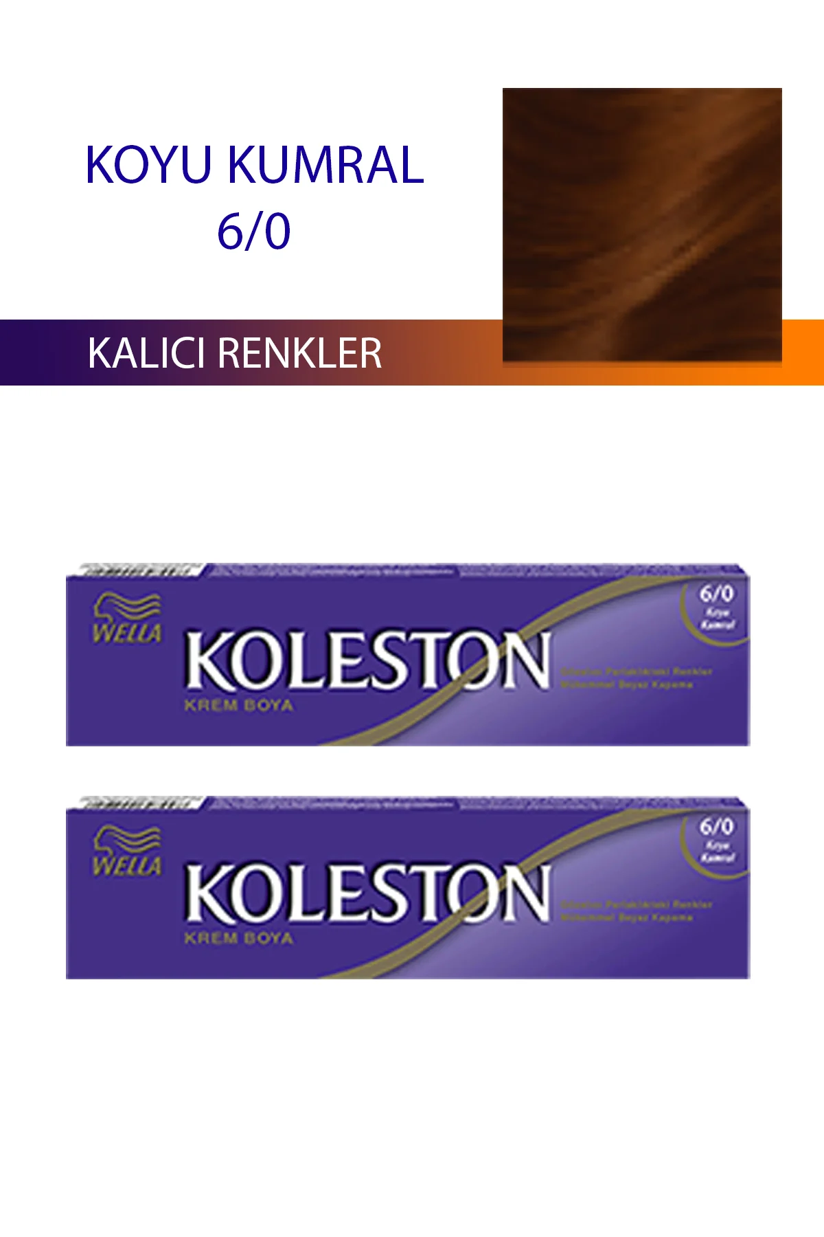 2 Adet Single Tüp Boya Saç Boyası Koyu Kumral 6/0 - Just Cheap Store Görsel 2