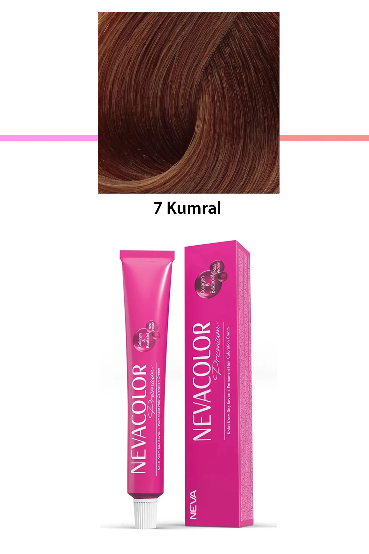 Premium 7 Kumral - Kalıcı Krem Saç Boyası 50 g Tüp - Just Cheap Store Görsel 2
