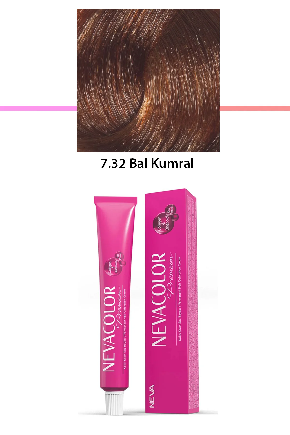 Premium 7.32 Bal Kumral - Kalıcı Krem Saç Boyası 50 g Tüp - Just Cheap Store Görsel 4
