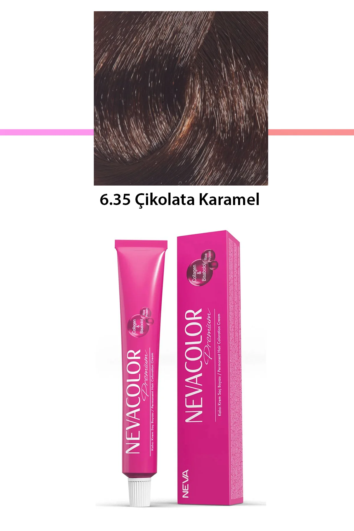 Premium 6.35 Çikolata Karamel - Kalıcı Krem Saç Boyası 50 g Tüp - Just Cheap Store Görsel 2