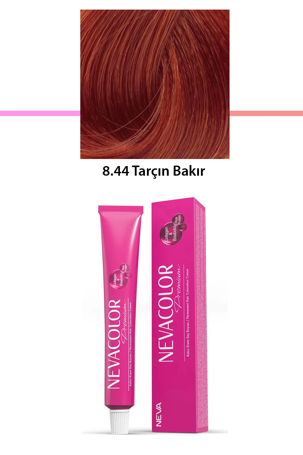 Premium 8.44 Tarçın Bakır - Kalıcı Krem Saç Boyası 50 g Tüp - Just Cheap Store Görsel 2