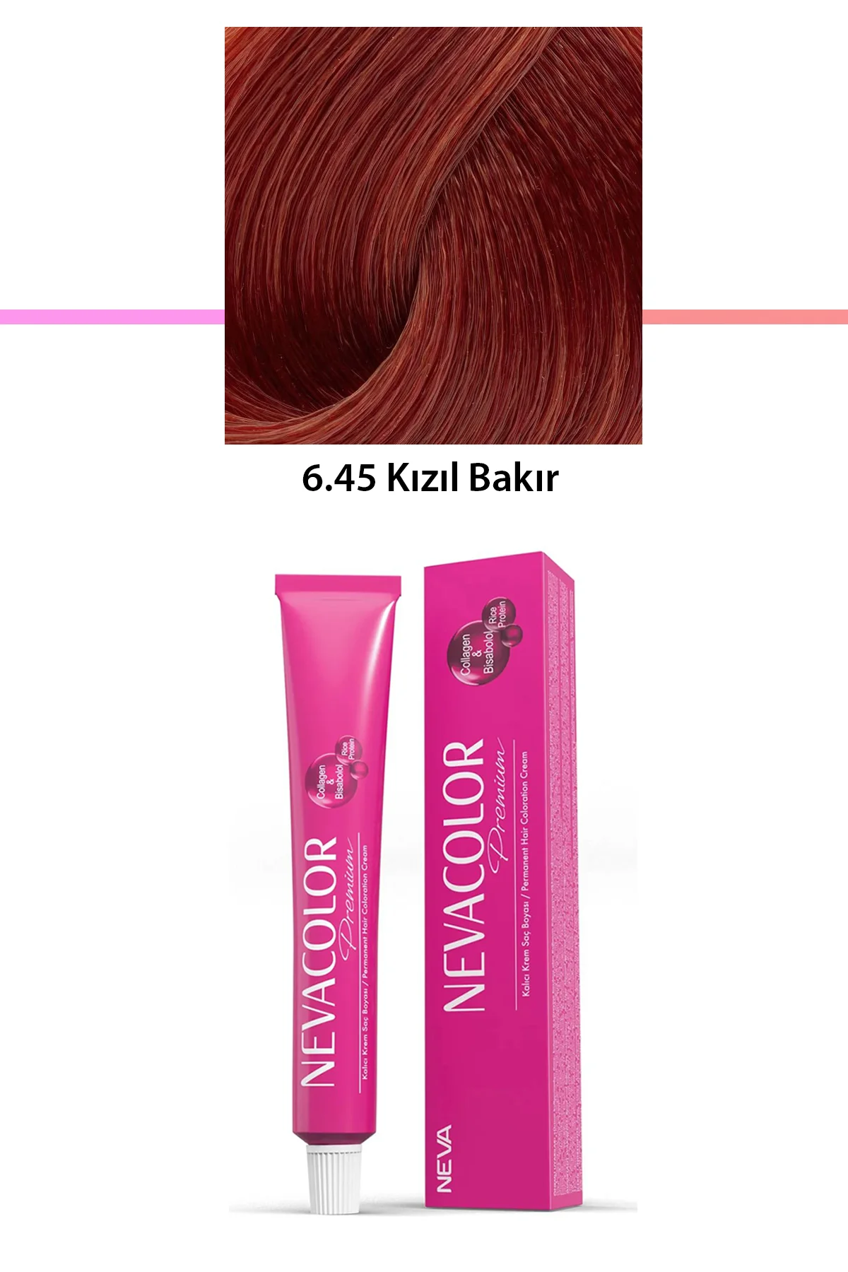 Premium 6.45 Kızıl Bakır - Kalıcı Krem Saç Boyası 50 g Tüp - Just Cheap Store Görsel 4