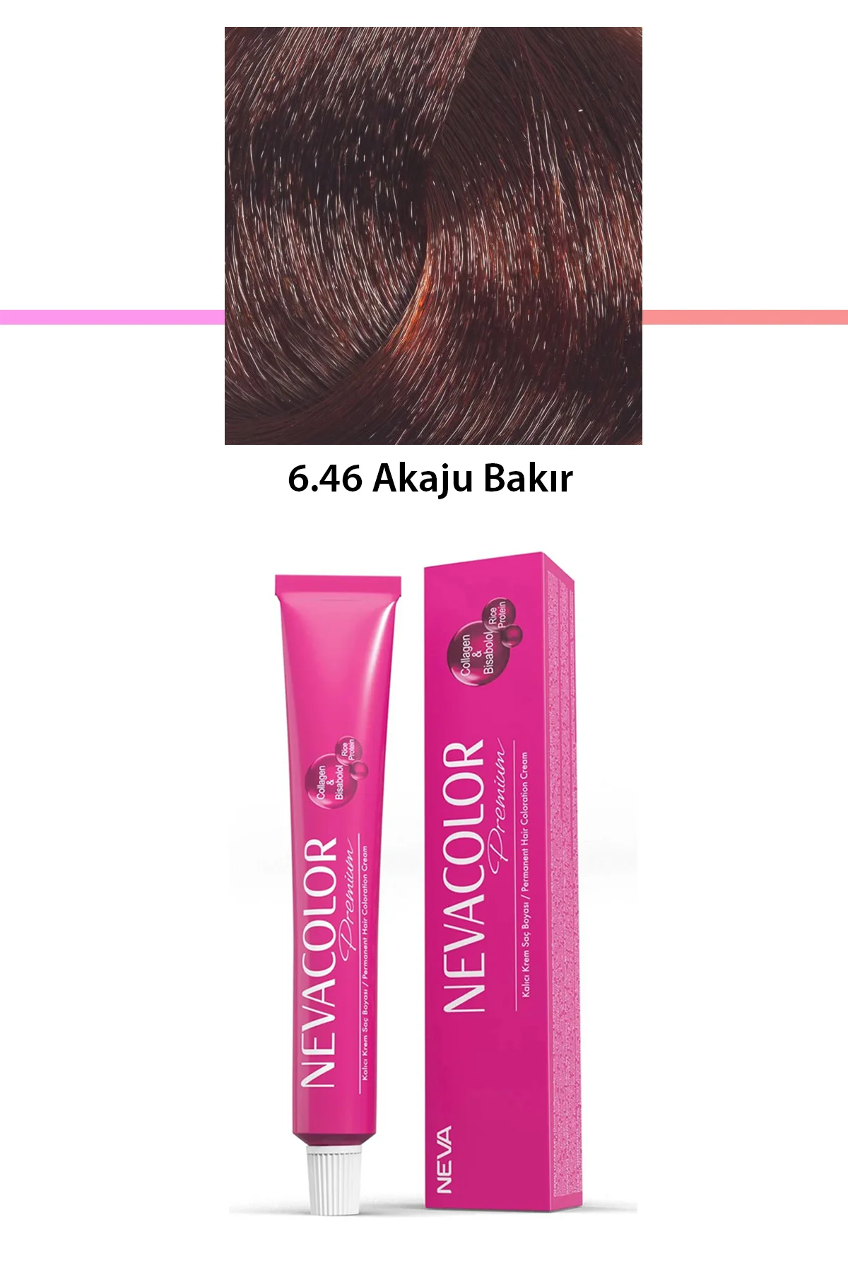 Premium 6.46 Akaju Bakır - Kalıcı Krem Saç Boyası 50 g Tüp - Just Cheap Store Görsel 4