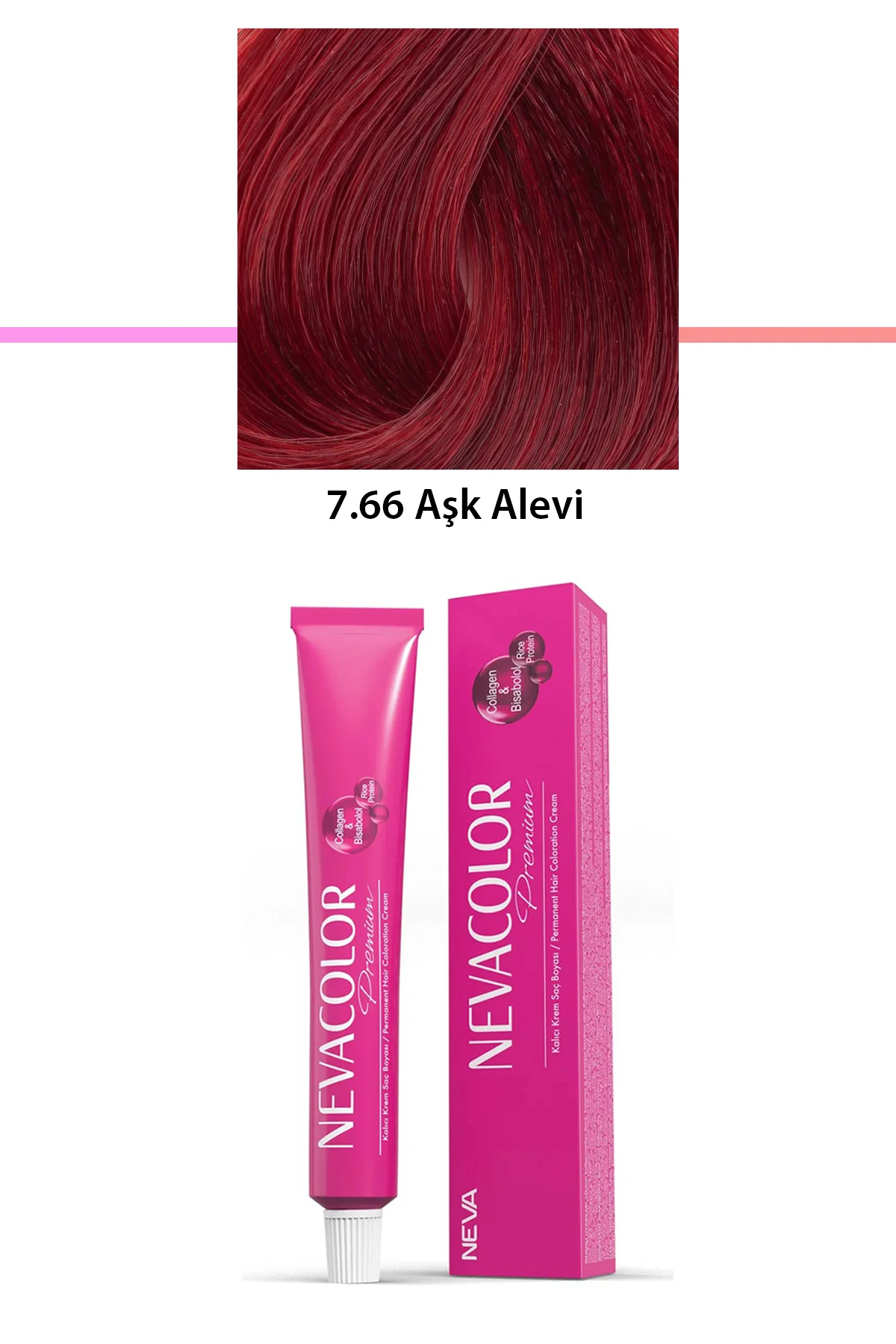 Premium 7.66 Aşk Alevi - Kalıcı Krem Saç Boyası 50 g Tüp - Just Cheap Store Görsel 4