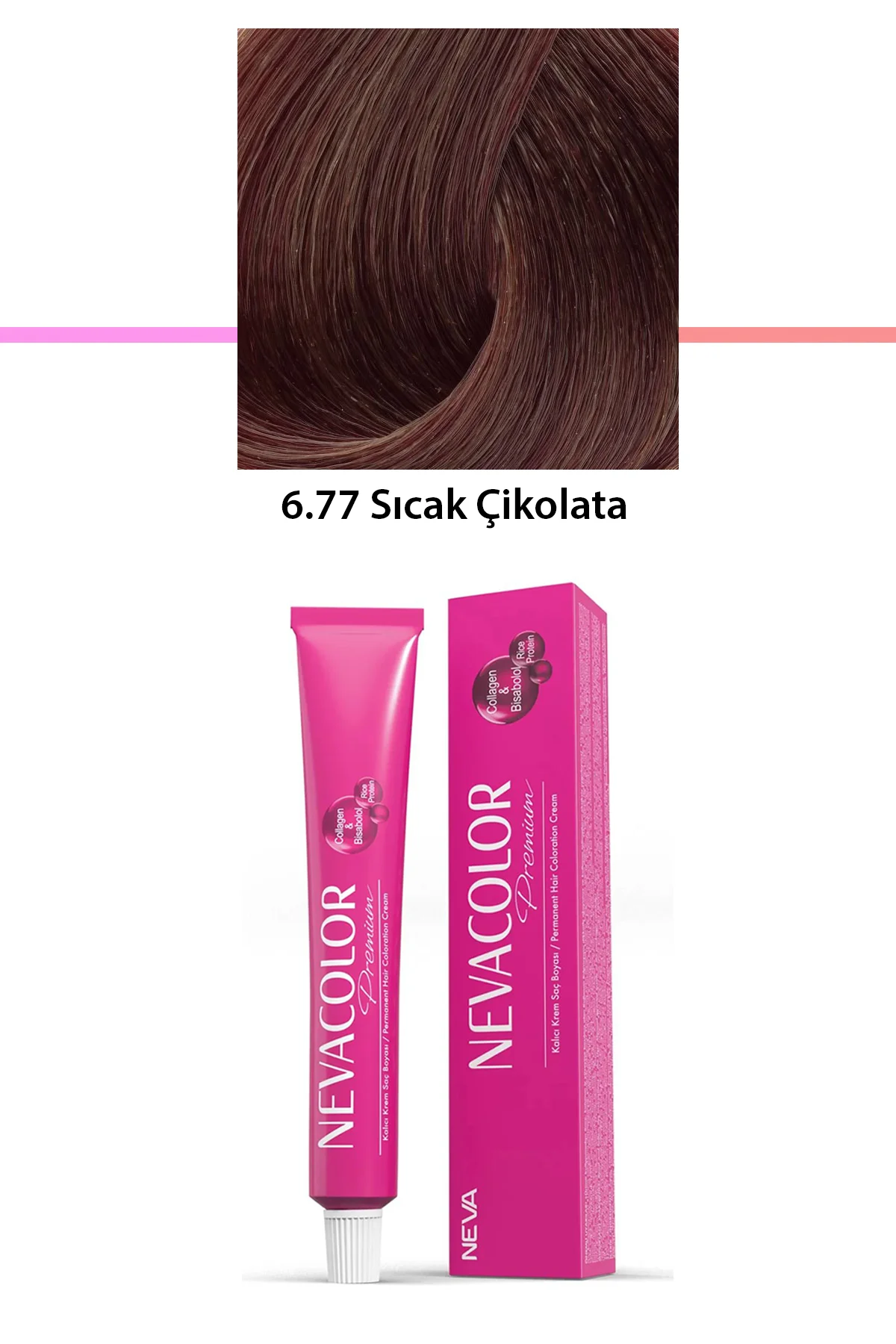 Premium 6.77 Sıcak Çikolata - Kalıcı Krem Saç Boyası 50 g Tüp - Just Cheap Store Görsel 2