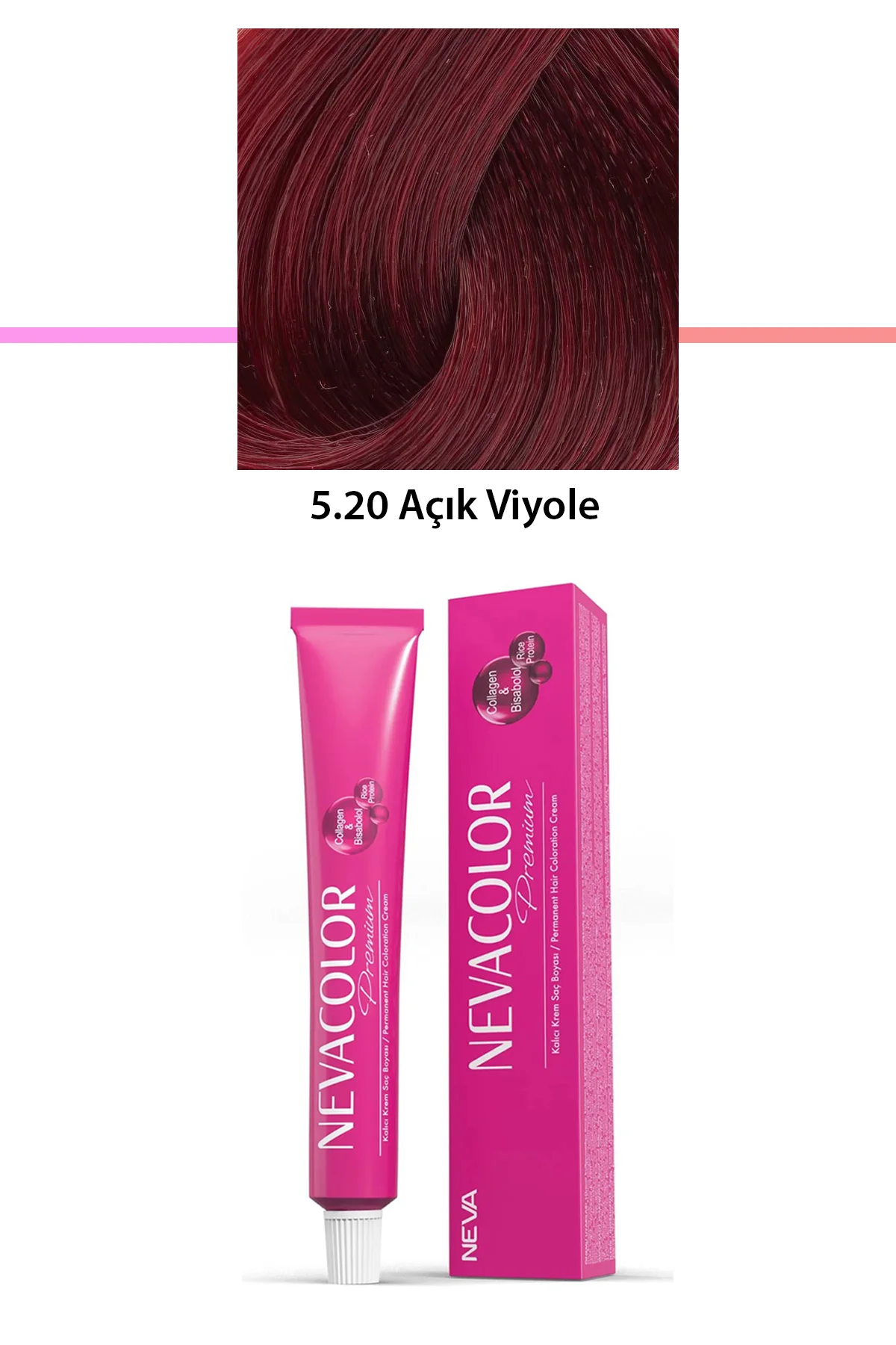 Premium 5.20 Açık Viyole - Kalıcı Krem Saç Boyası 50 g Tüp - Just Cheap Store Görsel 2