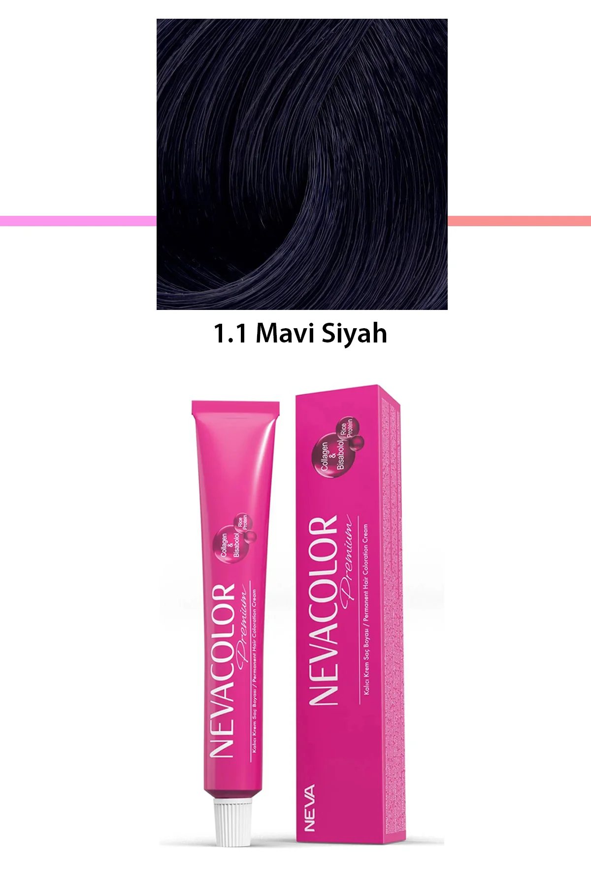 Premium 1.1 Mavi Siyah - Kalıcı Krem Saç Boyası 50 g Tüp - Just Cheap Store Görsel 2