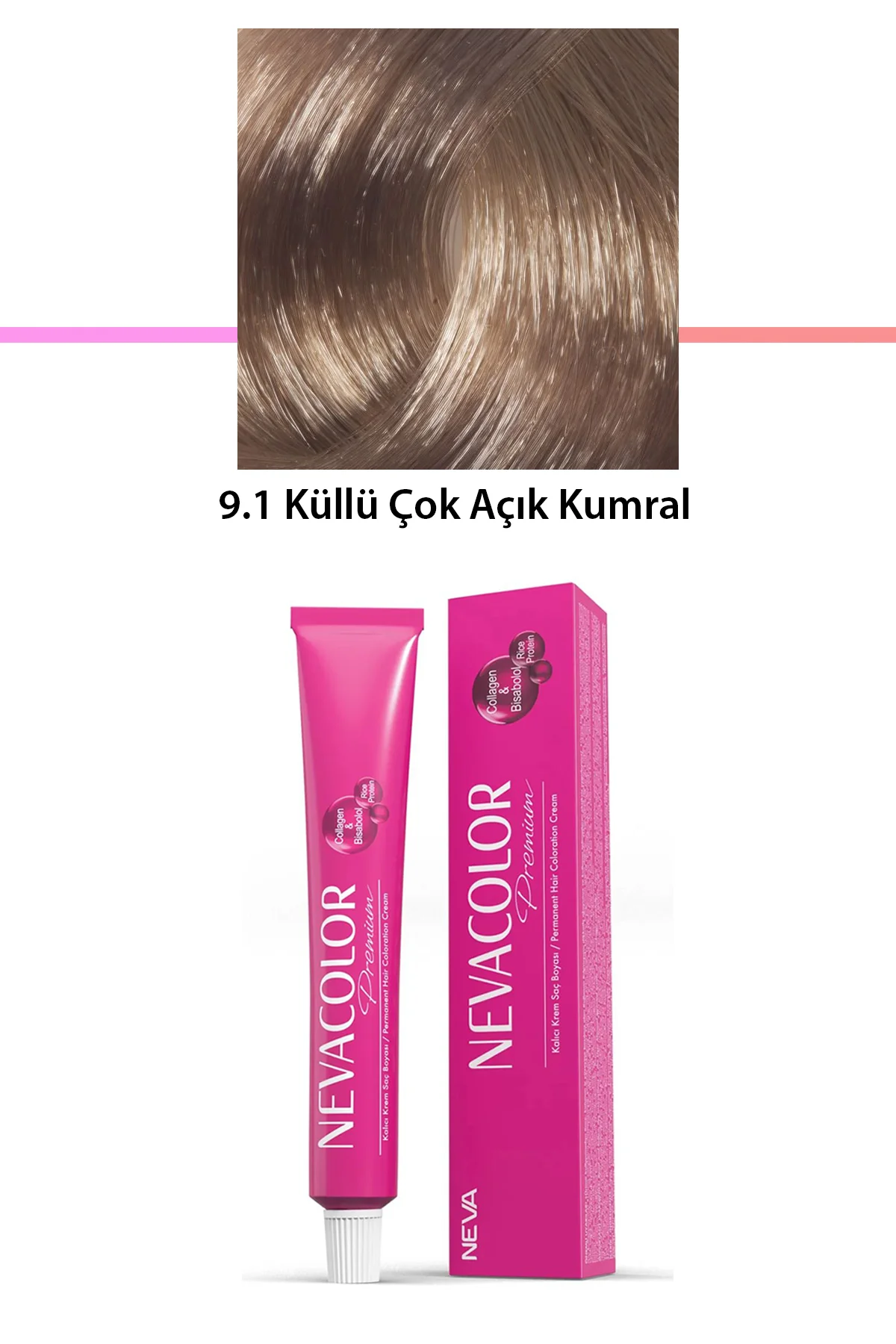 Premium 9.1 Küllü Çok Açık Kumral - Kalıcı Krem Saç Boyası 50 g Tüp - Just Cheap Store Görsel 2