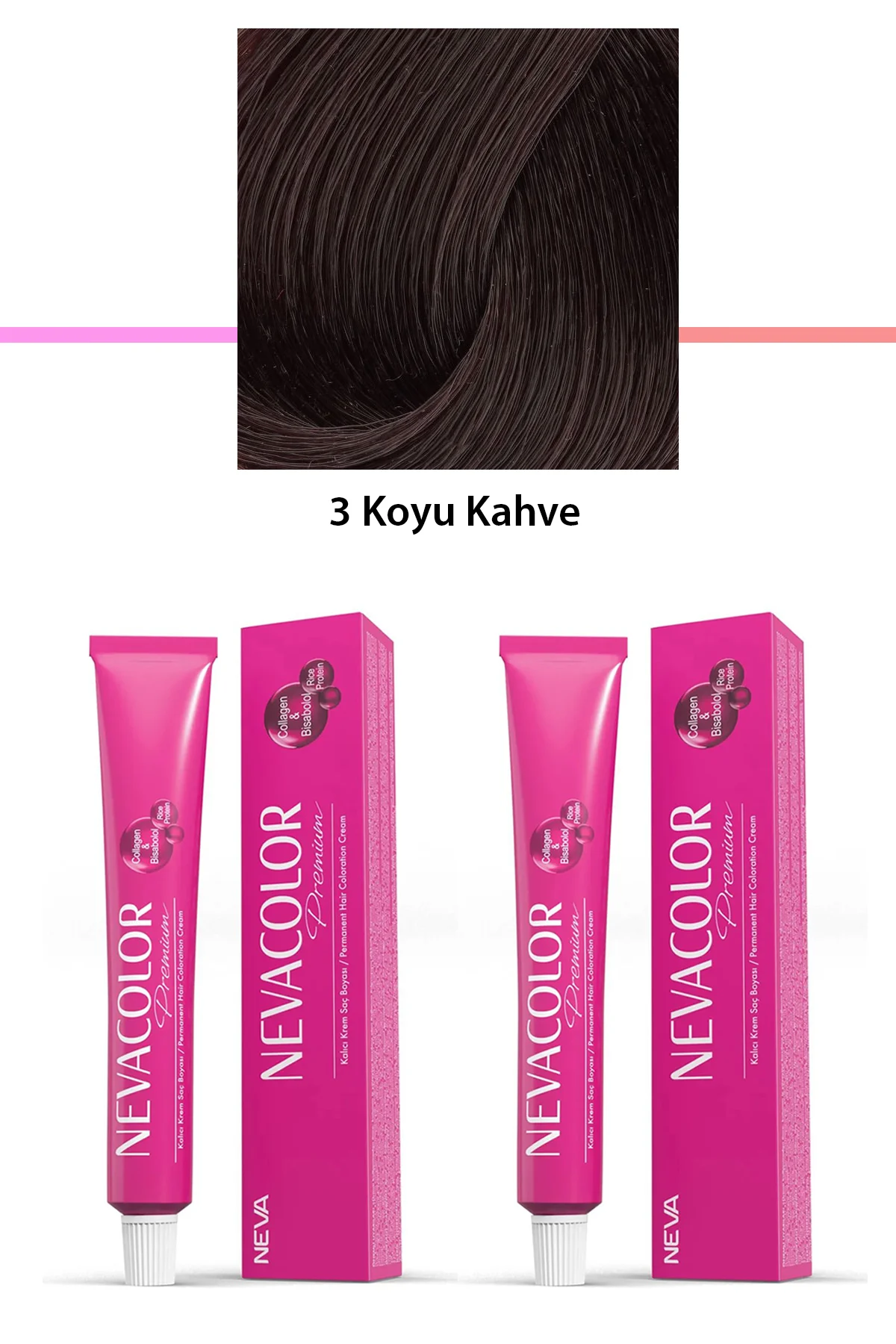 2 li Set Premium 3 Koyu Kahve - Kalıcı Krem Saç Boyası 2 X 50 g Tüp - Just Cheap Store Görsel 4