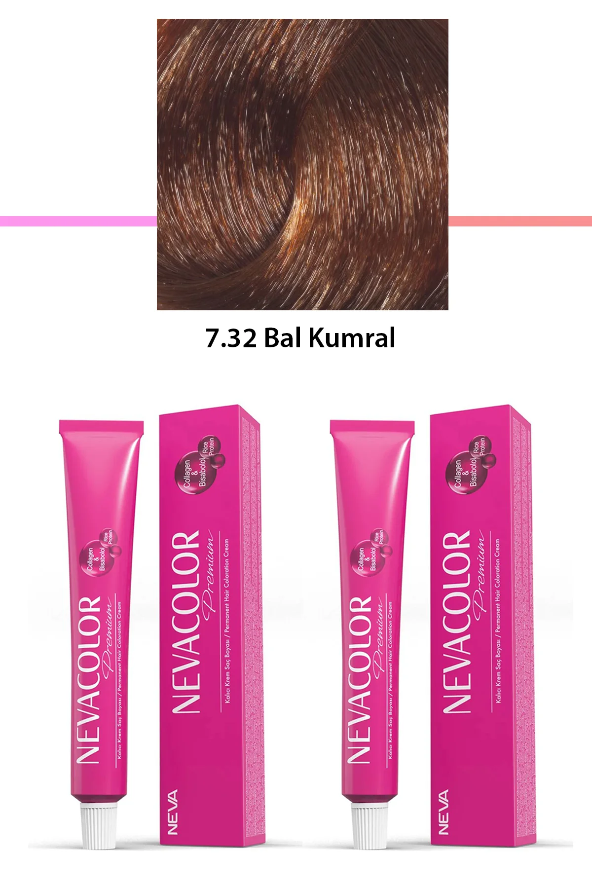2 li Set Premium 7.32 Bal Kumral - Kalıcı Krem Saç Boyası 2 X 50 g Tüp - Just Cheap Store Görsel 2
