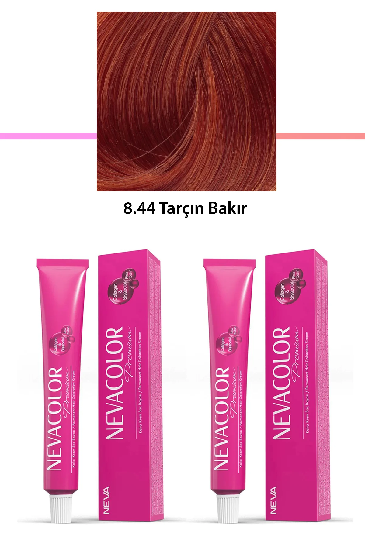 2 li Set Premium 8.44 Tarçın Bakır - Kalıcı Krem Saç Boyası 2 X 50 g Tüp - Just Cheap Store Görsel 4