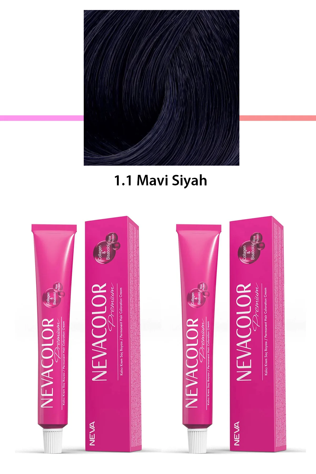2 li Set Premium 1.1 Mavi Siyah - Kalıcı Krem Saç Boyası 2 X 50 g Tüp - Just Cheap Store Görsel 4