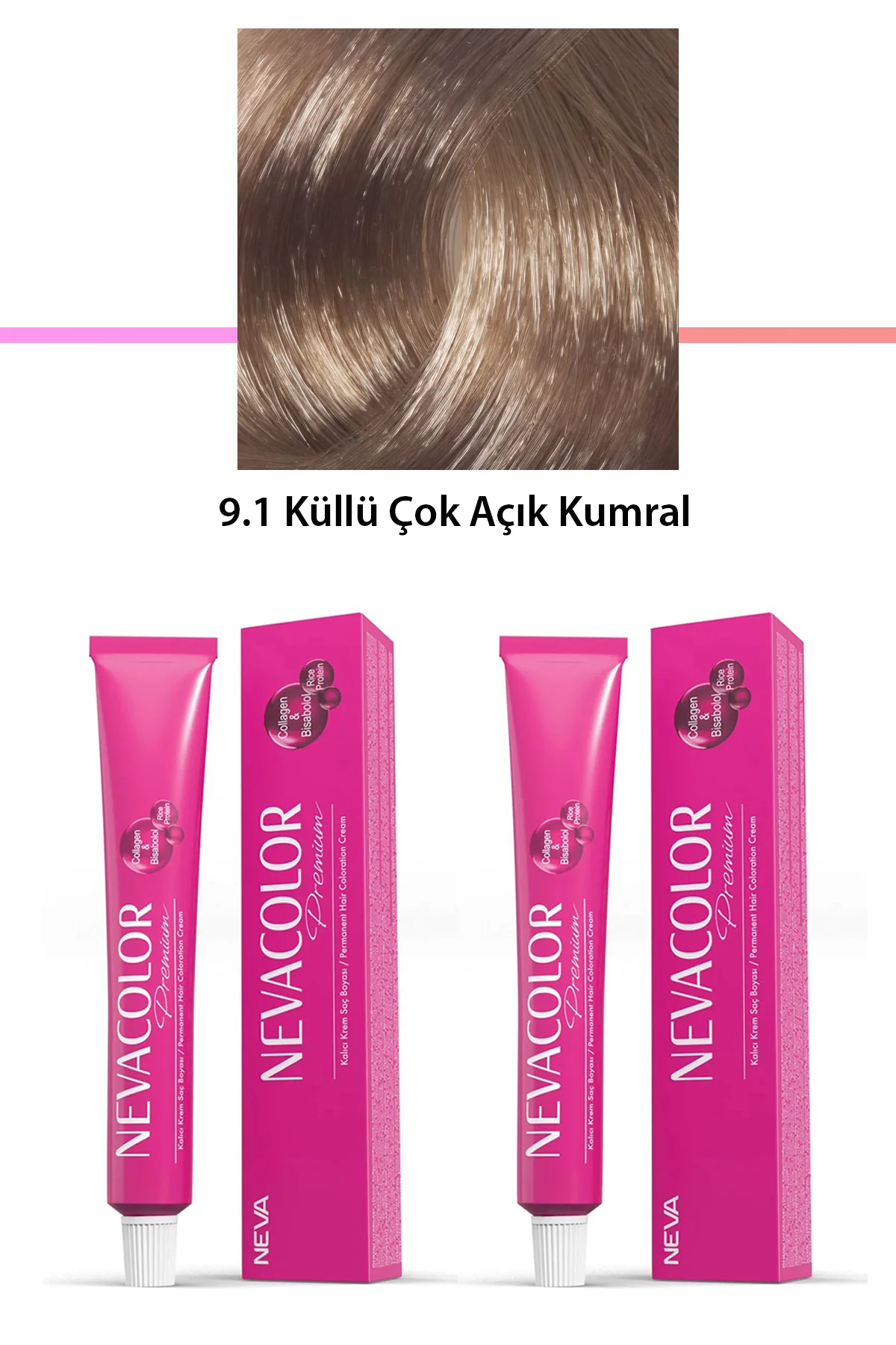 2 li Set Premium 9.1 Küllü Çok Açık Kumral - Kalıcı Krem Saç Boyası 2 X 50 g Tüp - Just Cheap Store Görsel 4