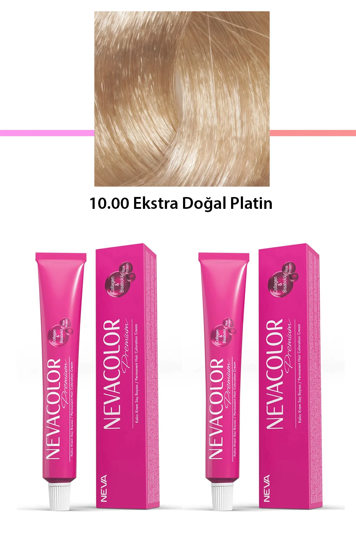 2 li Set Premium 10.00 Ekstra Doğal Platin - Kalıcı Krem Saç Boyası 2 X 50 g Tüp - Just Cheap Store Görsel 2