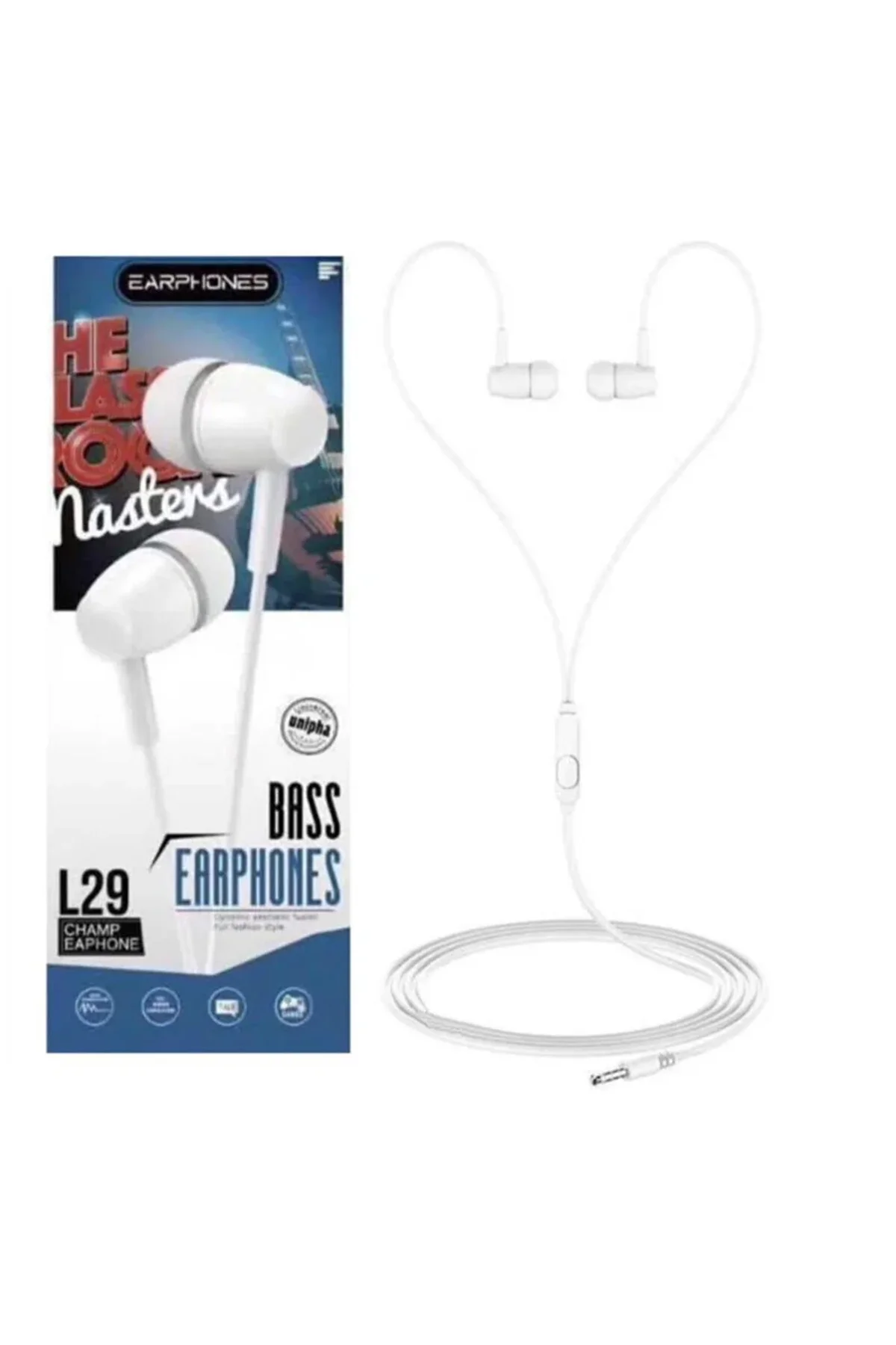L29 Platoon Bass Earphones Kulaklık Beyaz - Just Cheap Store Görsel 4