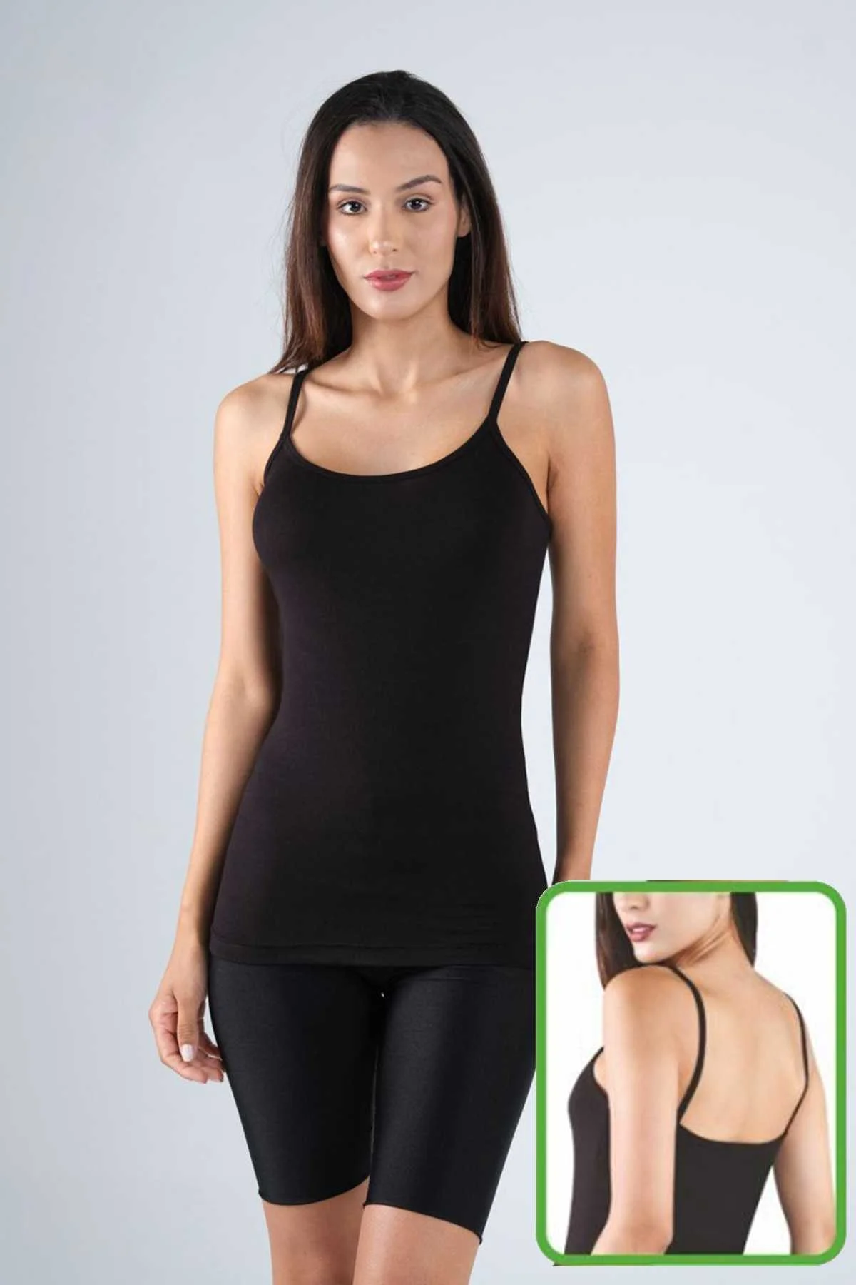 Bambu Kadın Askılı Atlet Beyaz - Just Cheap Store Görsel 3